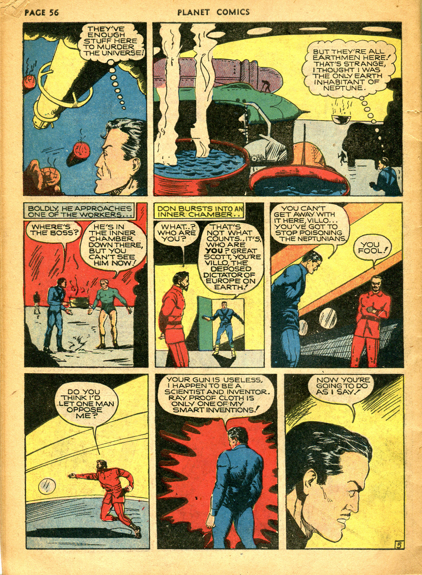 Planet Comics #10 (Fiction House), page 58. Public domain (US).