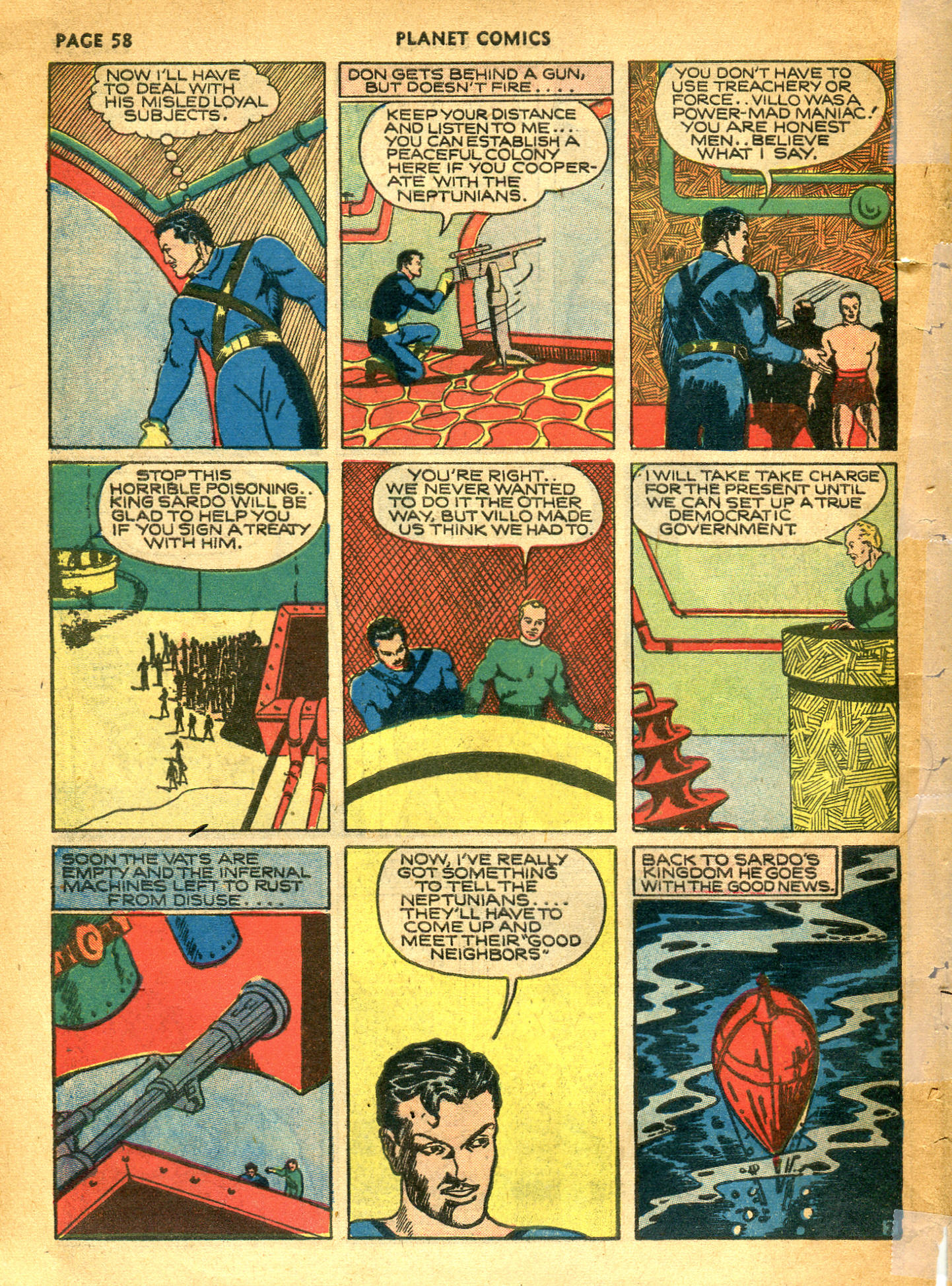 Planet Comics #10 (Fiction House), page 60. Public domain (US).