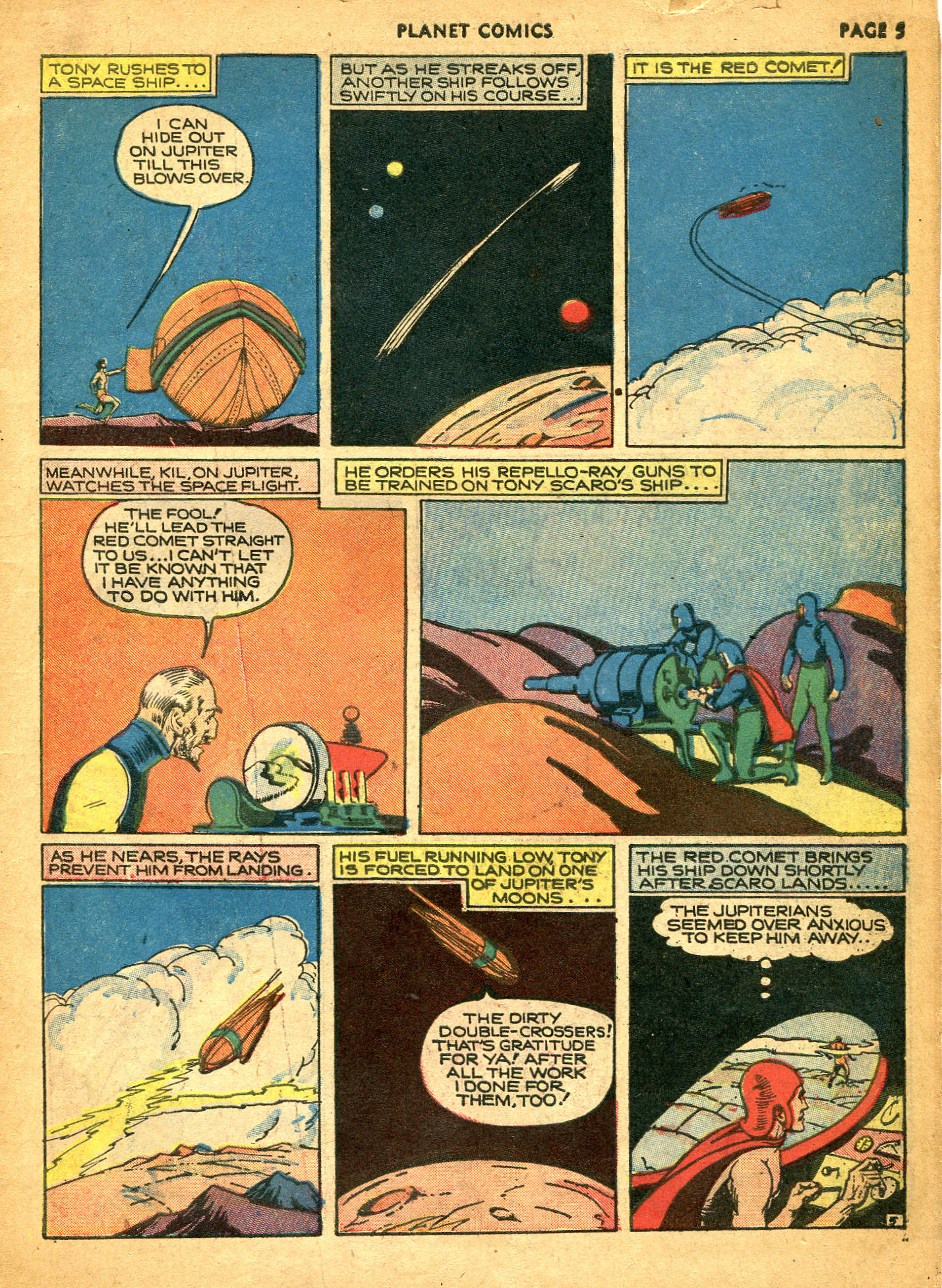 Planet Comics #10 (Fiction House), page 7. Public domain (US).