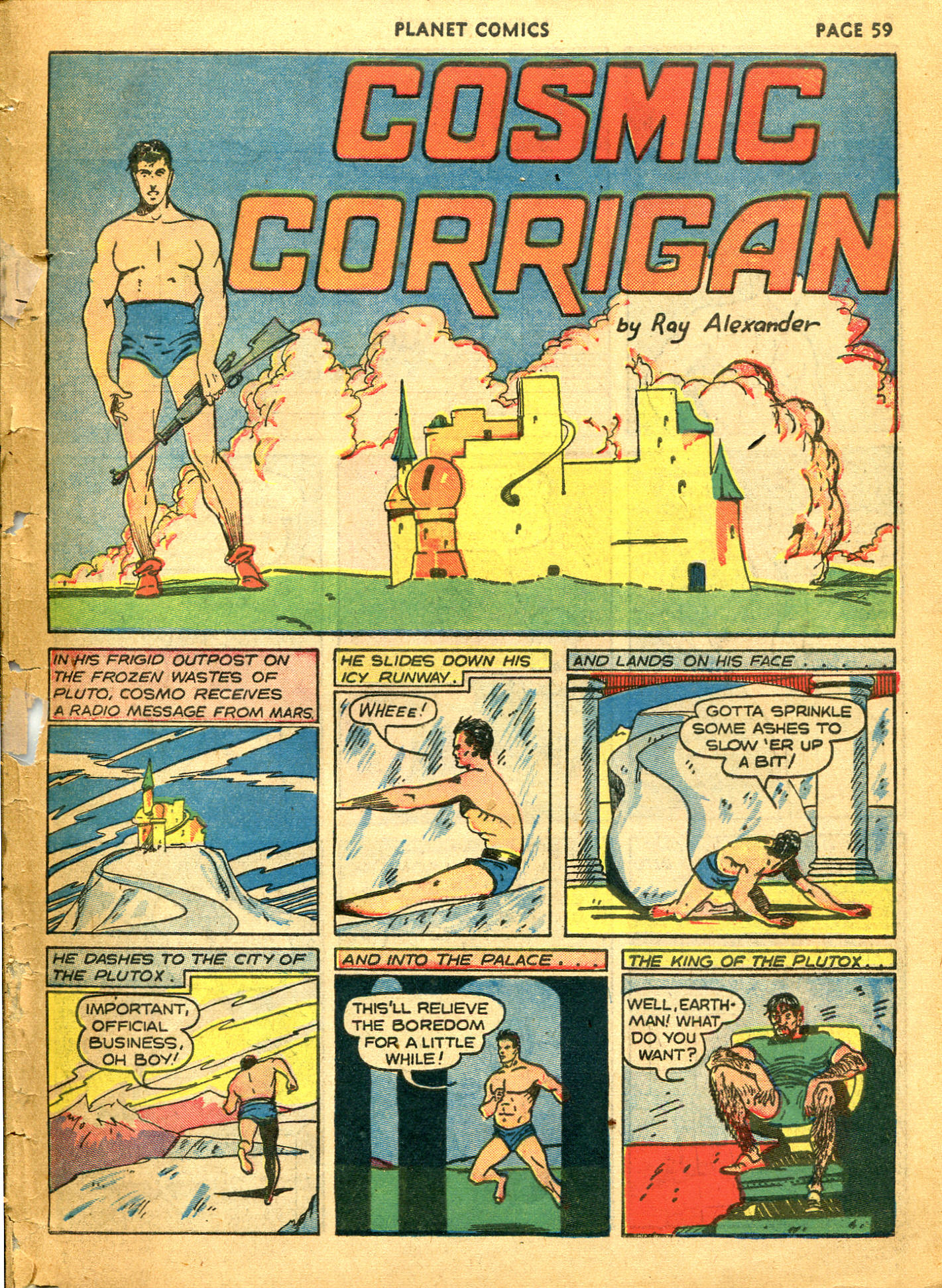 Planet Comics #10 (Fiction House), page 61. Public domain (US).