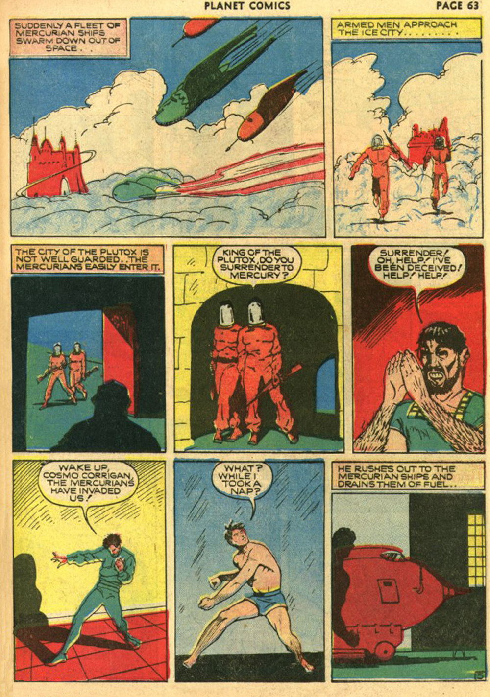 Planet Comics #10 (Fiction House), page 65. Public domain (US).