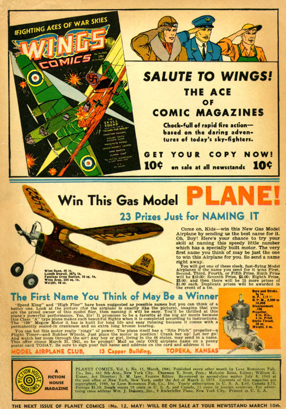 Planet Comics #11 (Fiction House), page 3. Public domain (US).
