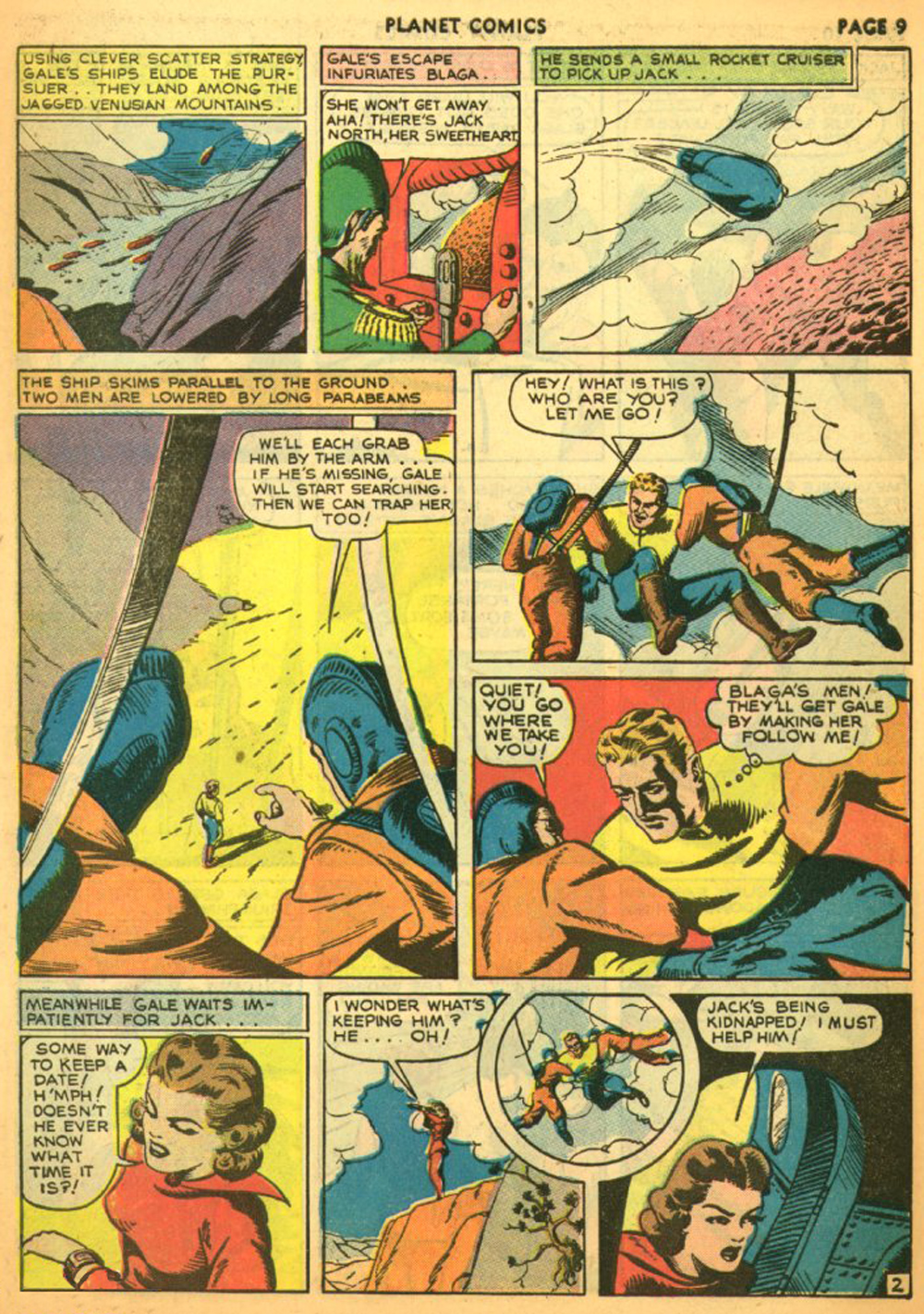 Planet Comics #11 (Fiction House), page 12. Public domain (US).