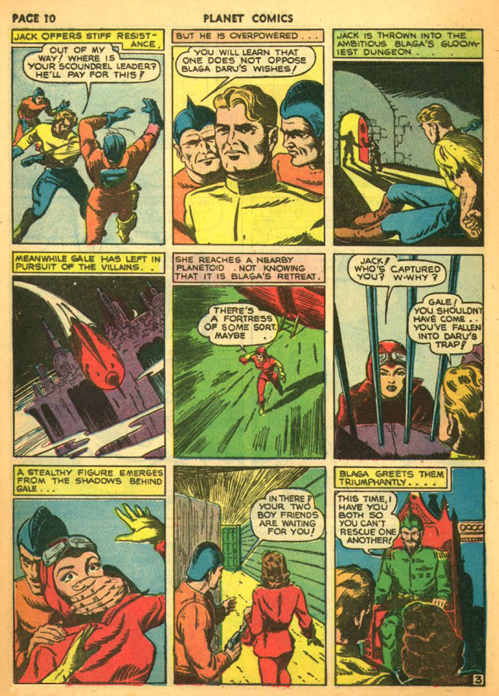 Planet Comics #11 (Fiction House), page 13. Public domain (US).