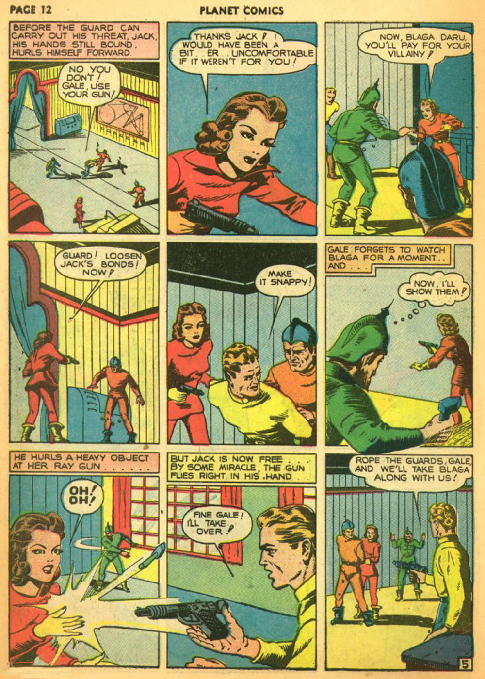 Planet Comics #11 (Fiction House), page 15. Public domain (US).