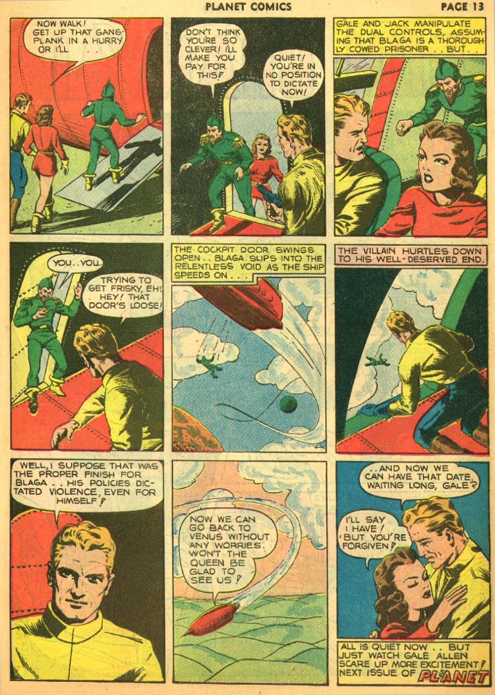 Planet Comics #11 (Fiction House), page 16. Public domain (US).