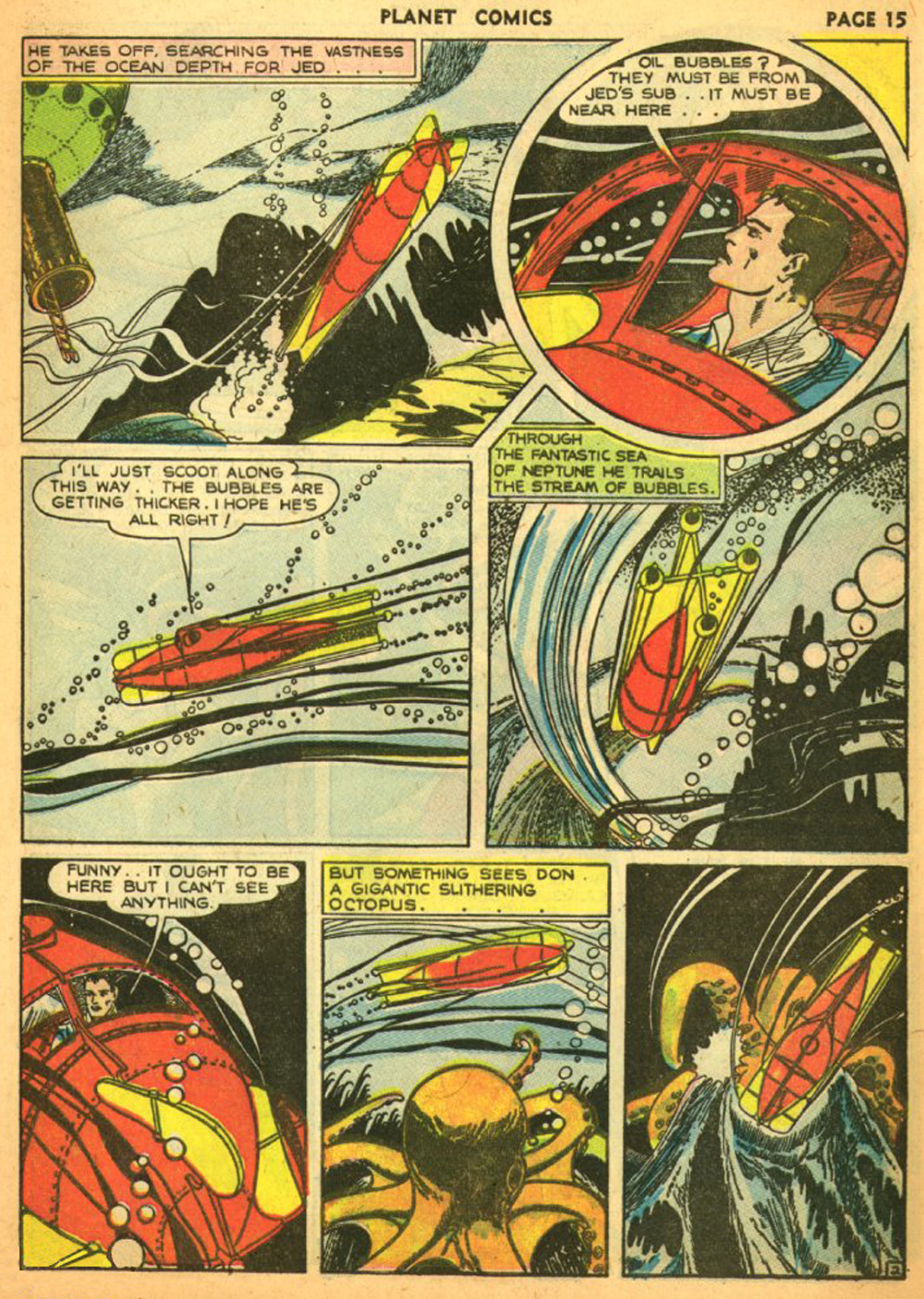 Planet Comics #11 (Fiction House), page 18. Public domain (US).