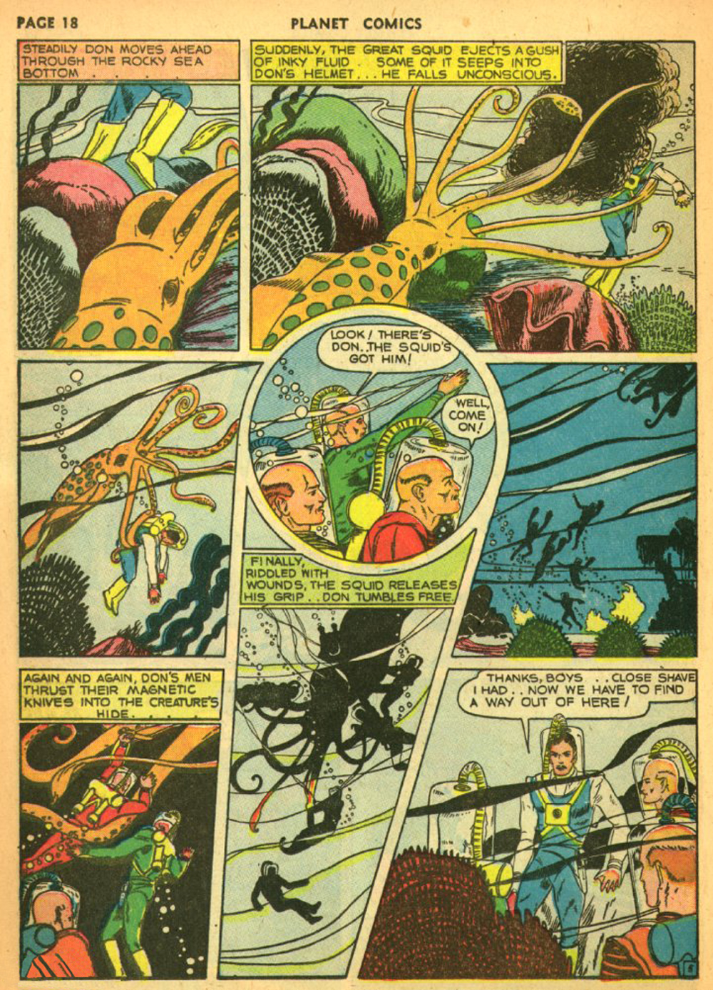 Planet Comics #11 (Fiction House), page 21. Public domain (US).