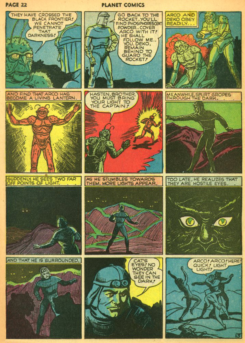 Planet Comics #11 (Fiction House), page 25. Public domain (US).