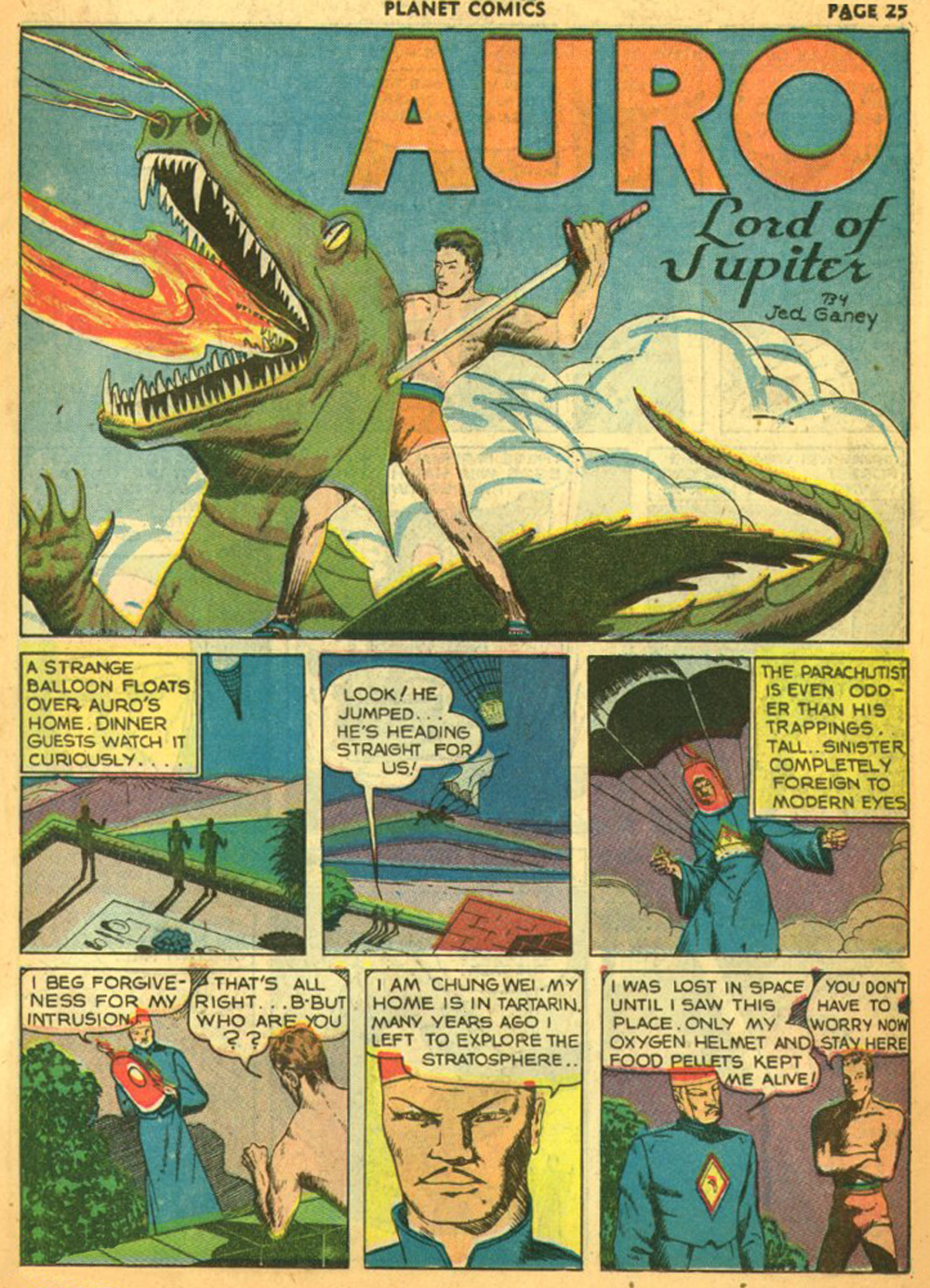 Planet Comics #11 (Fiction House), page 28. Public domain (US).