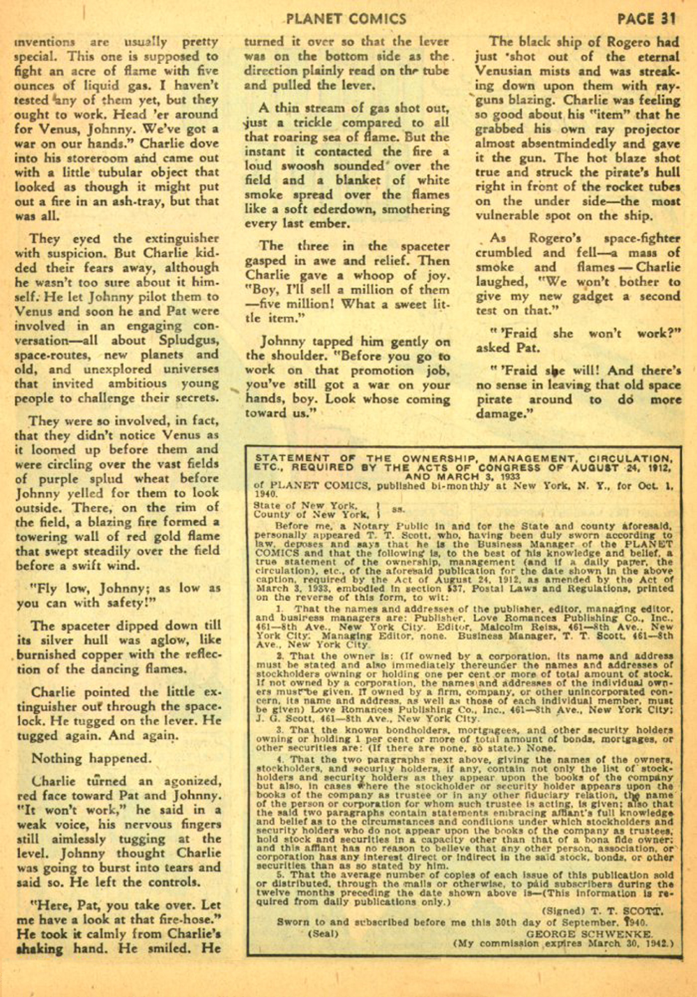 Planet Comics #11 (Fiction House), page 34. Public domain (US).