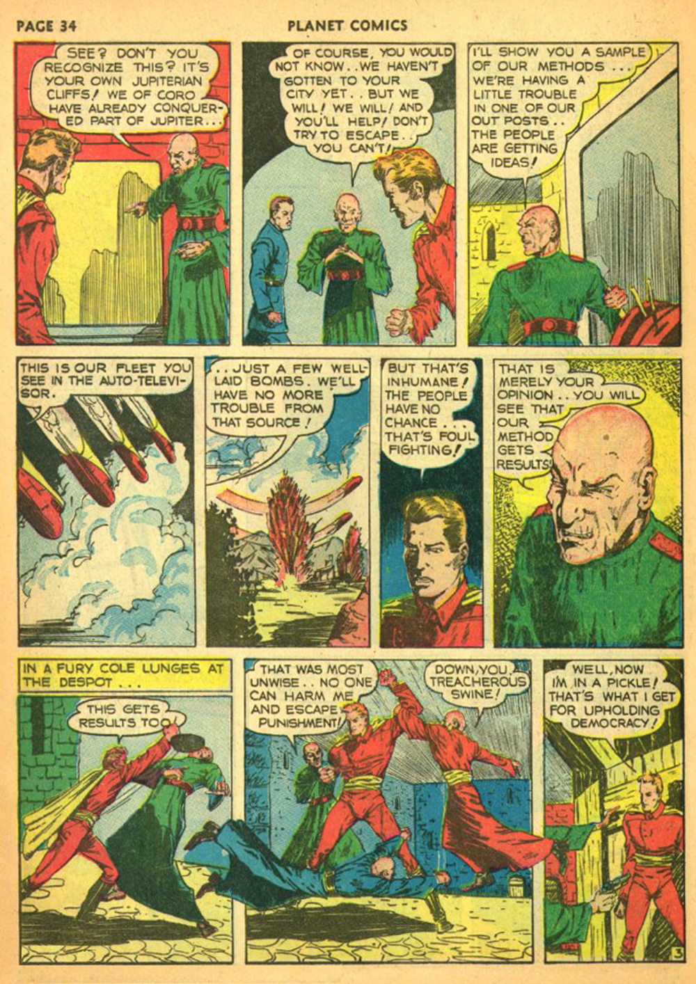 Planet Comics #11 (Fiction House), page 37. Public domain (US).