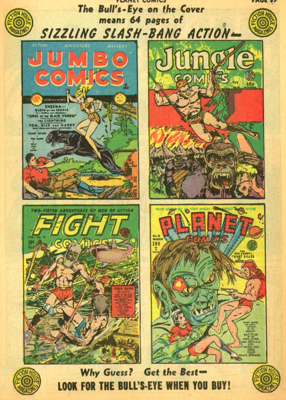 Planet Comics #11 (Fiction House), page 42. Public domain (US).