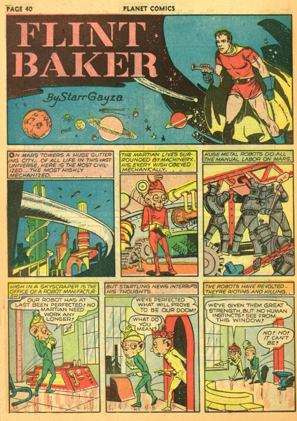 Planet Comics #11 (Fiction House), page 43. Public domain (US).