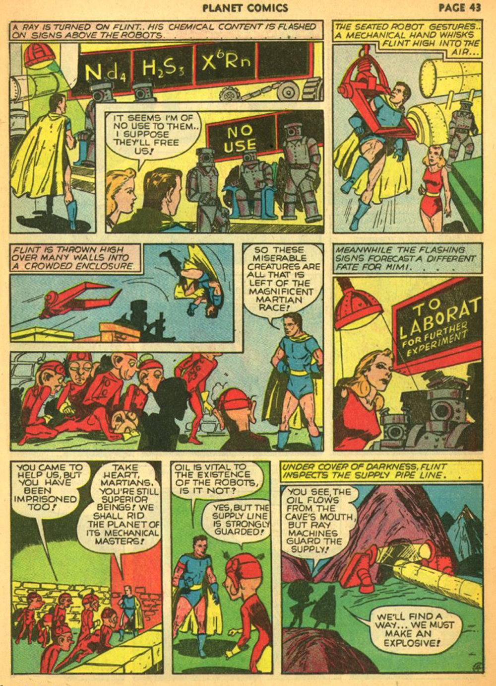 Planet Comics #11 (Fiction House), page 46. Public domain (US).