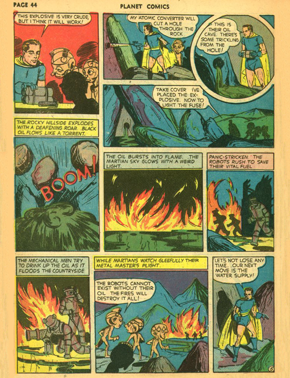Planet Comics #11 (Fiction House), page 47. Public domain (US).