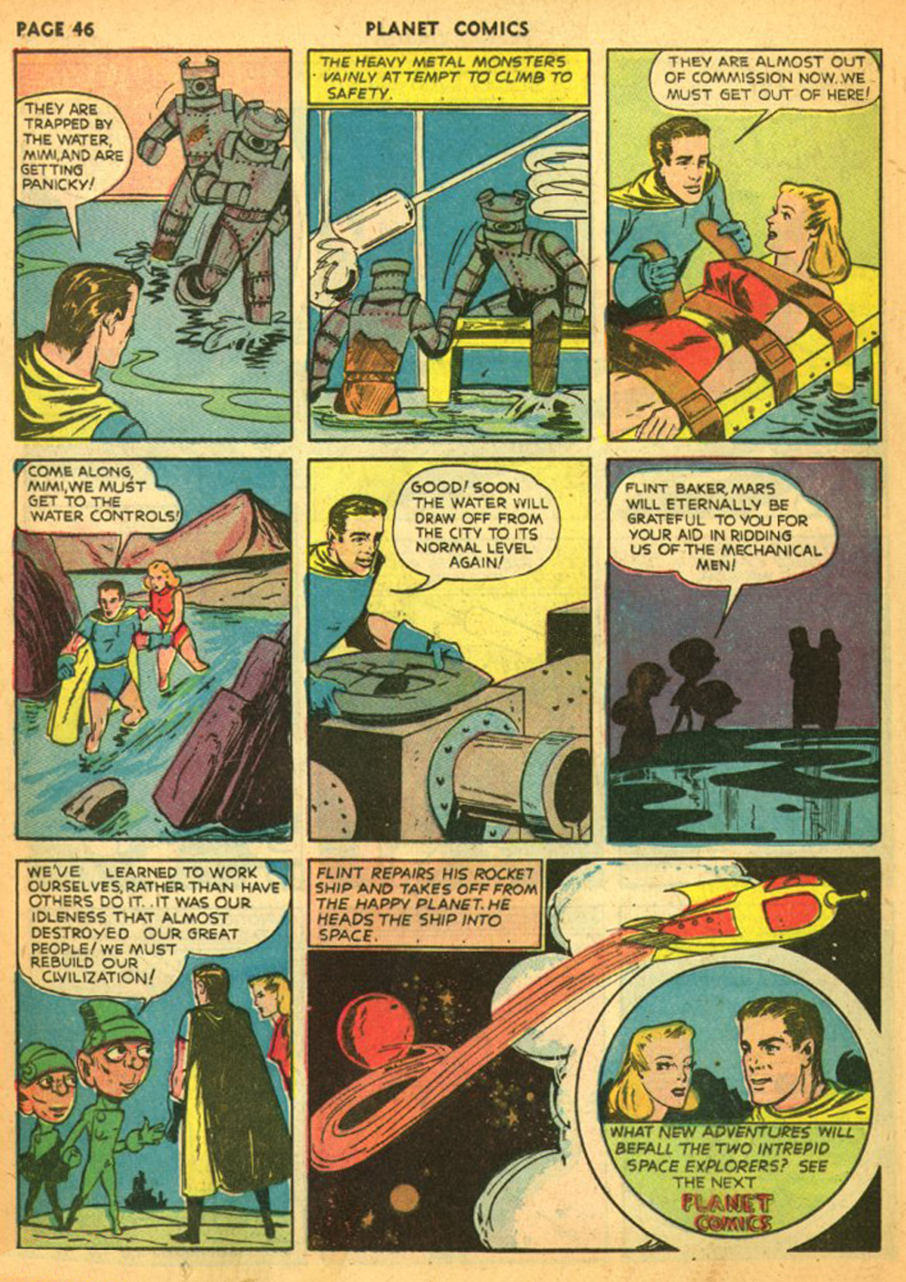 Planet Comics #11 (Fiction House), page 49. Public domain (US).