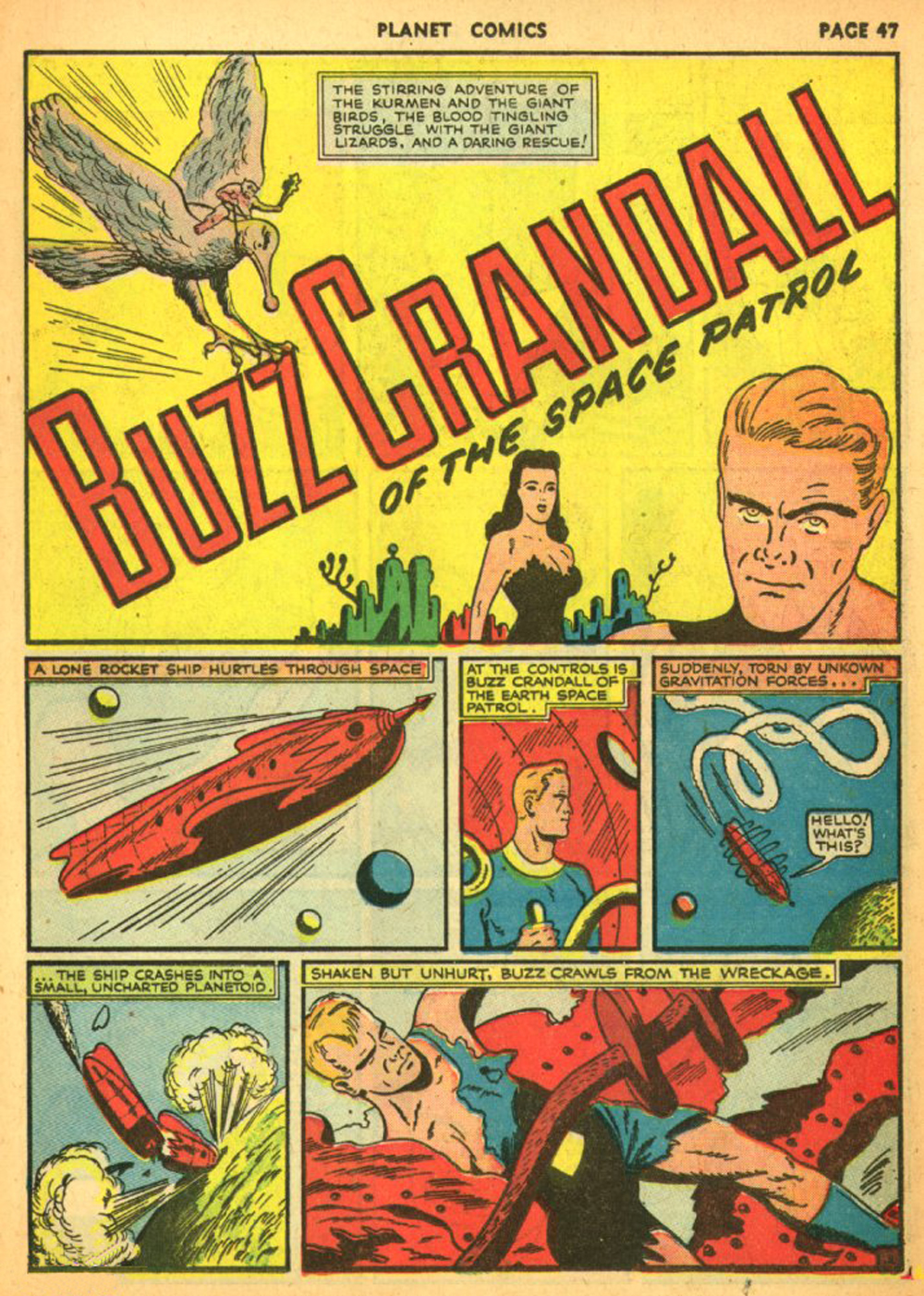 Planet Comics #11 (Fiction House), page 50. Public domain (US).