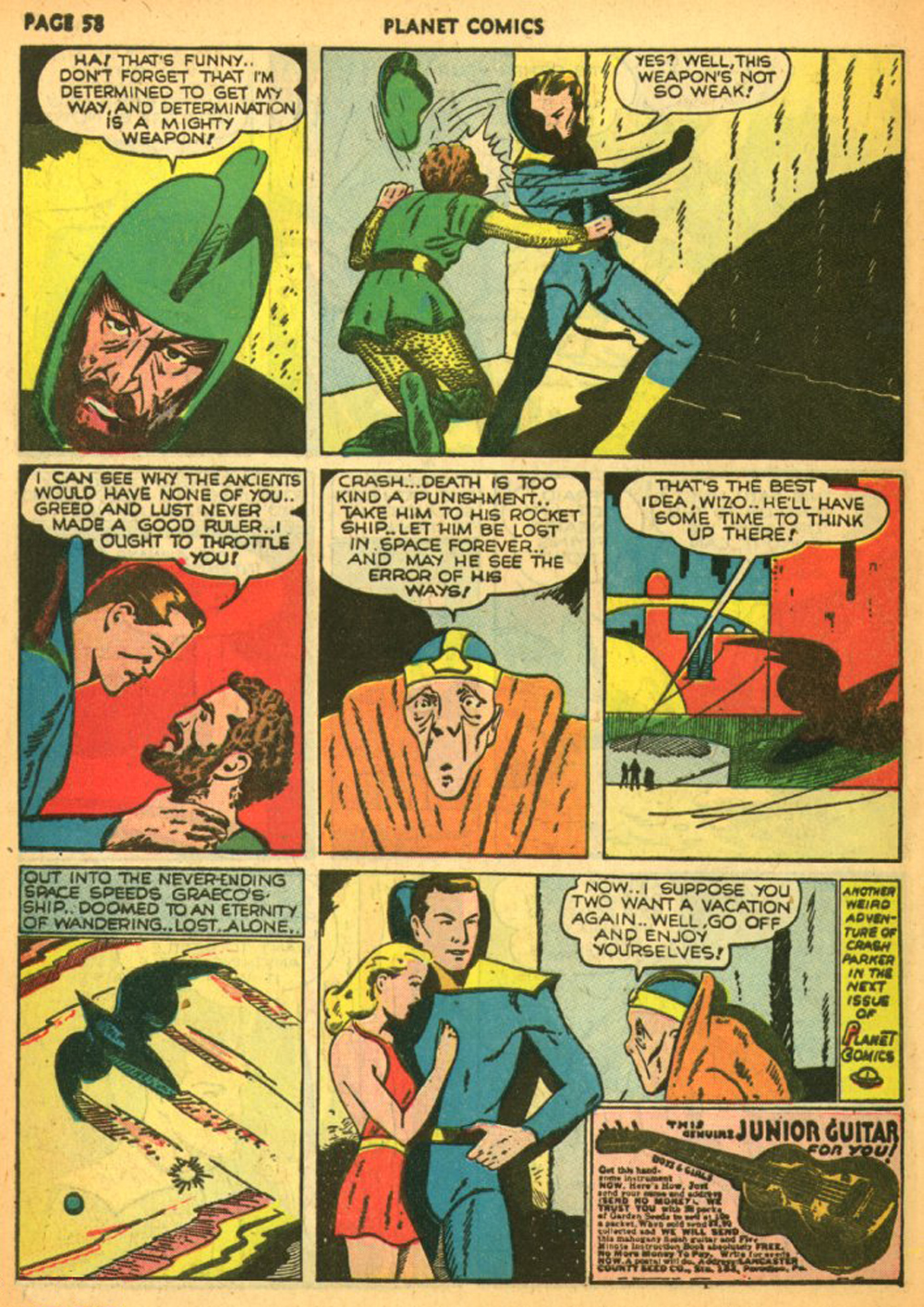 Planet Comics #11 (Fiction House), page 61. Public domain (US).