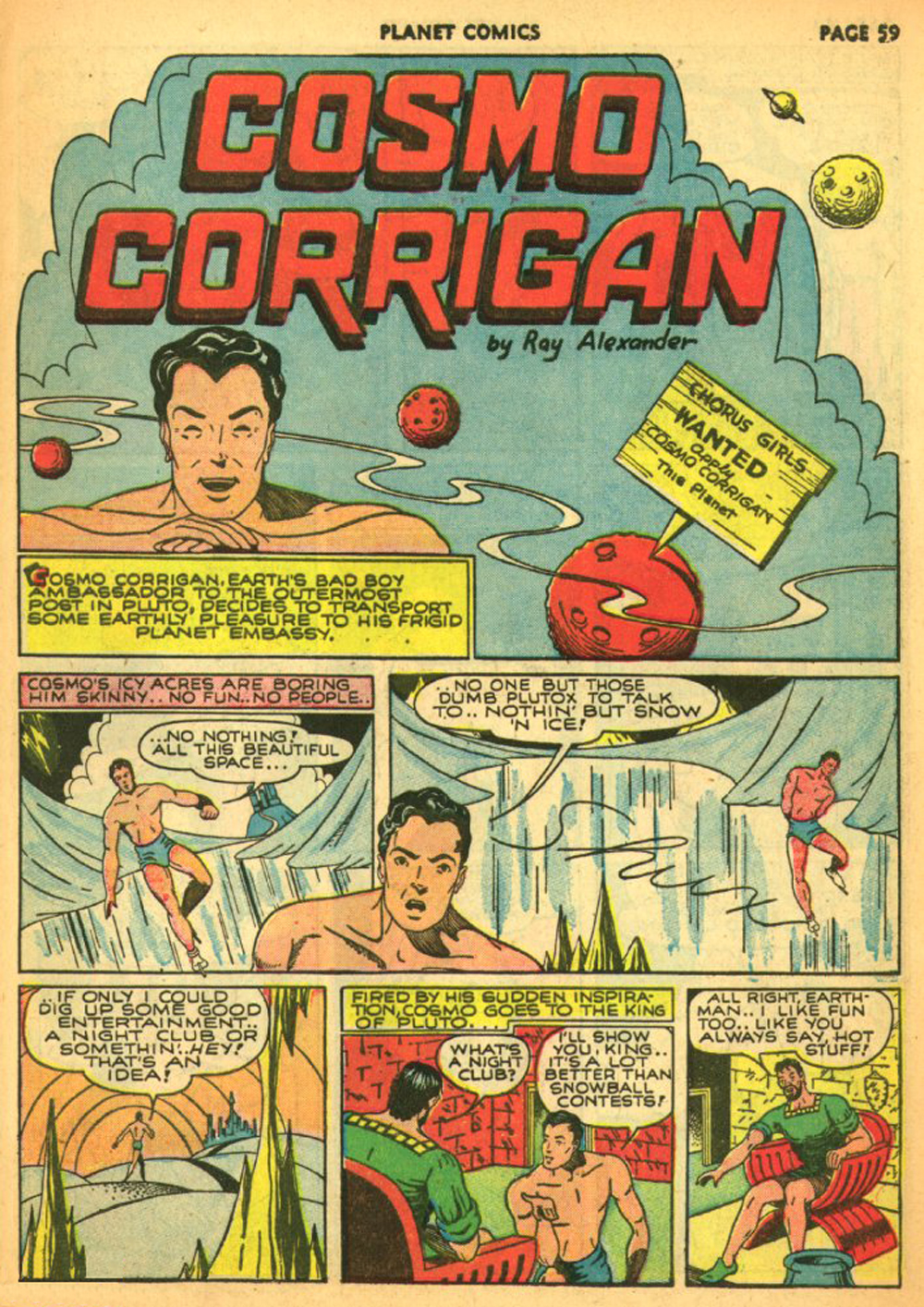 Planet Comics #11 (Fiction House), page 62. Public domain (US).