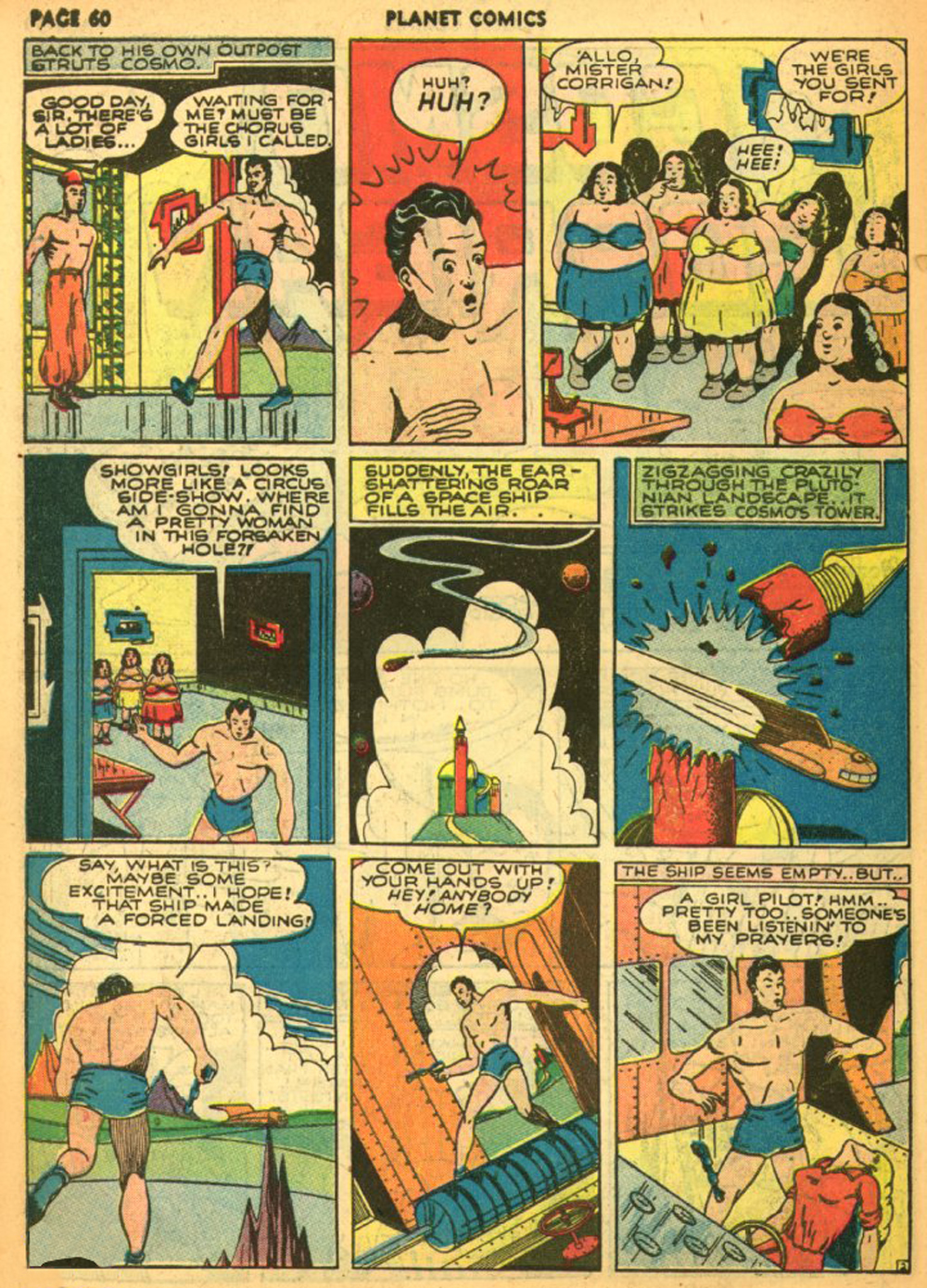 Planet Comics #11 (Fiction House), page 63. Public domain (US).