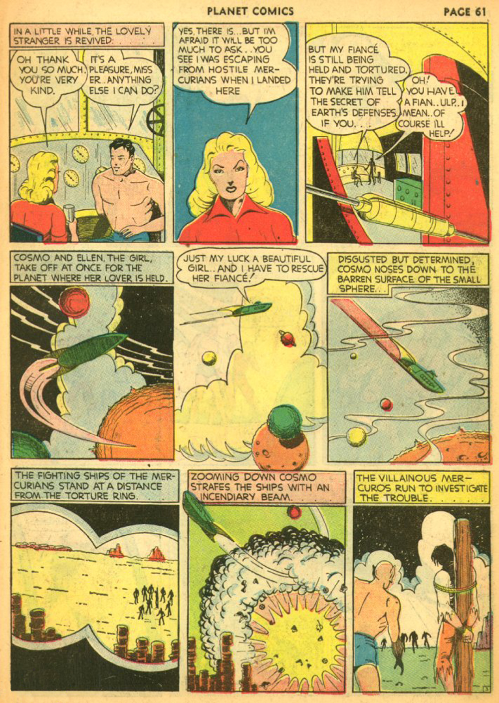 Planet Comics #11 (Fiction House), page 64. Public domain (US).