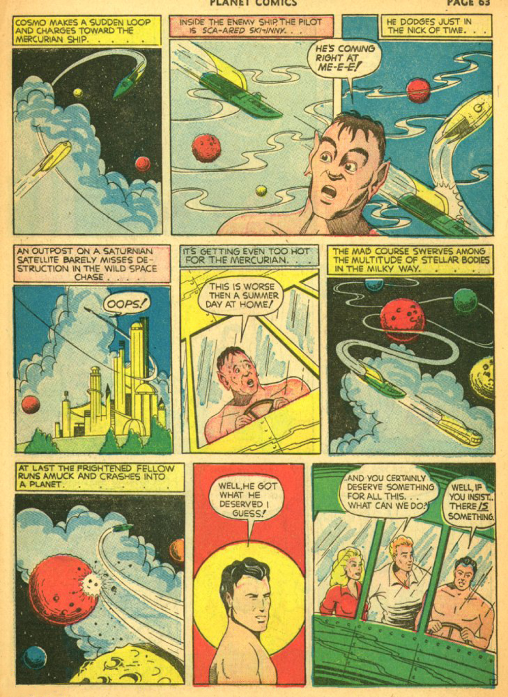 Planet Comics #11 (Fiction House), page 66. Public domain (US).