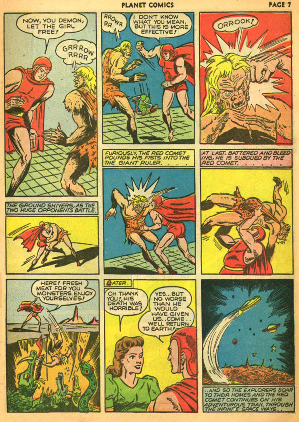Planet Comics #11 (Fiction House), page 10. Public domain (US).
