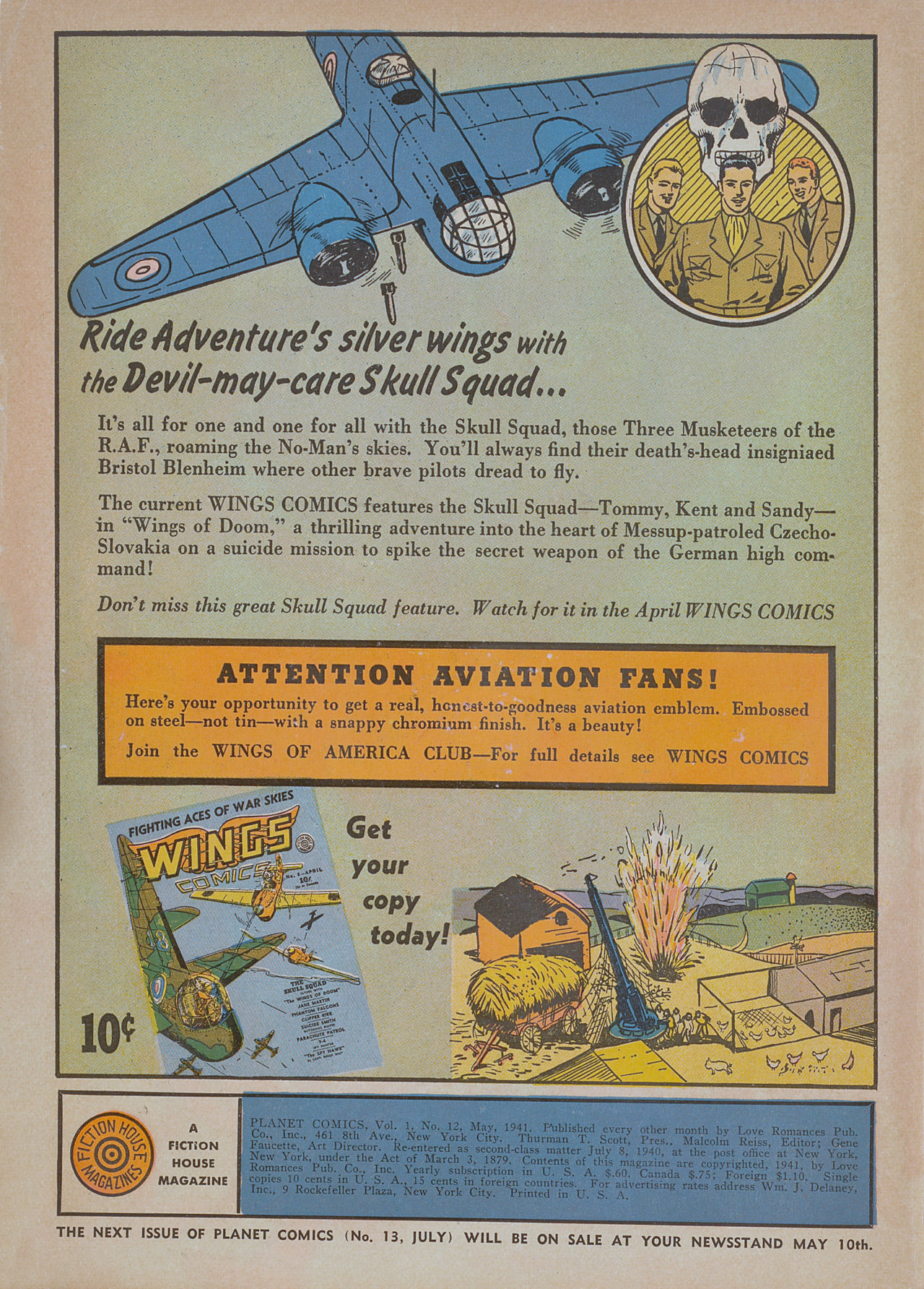 Planet Comics #12 (Fiction House), page 2. Public domain (US).