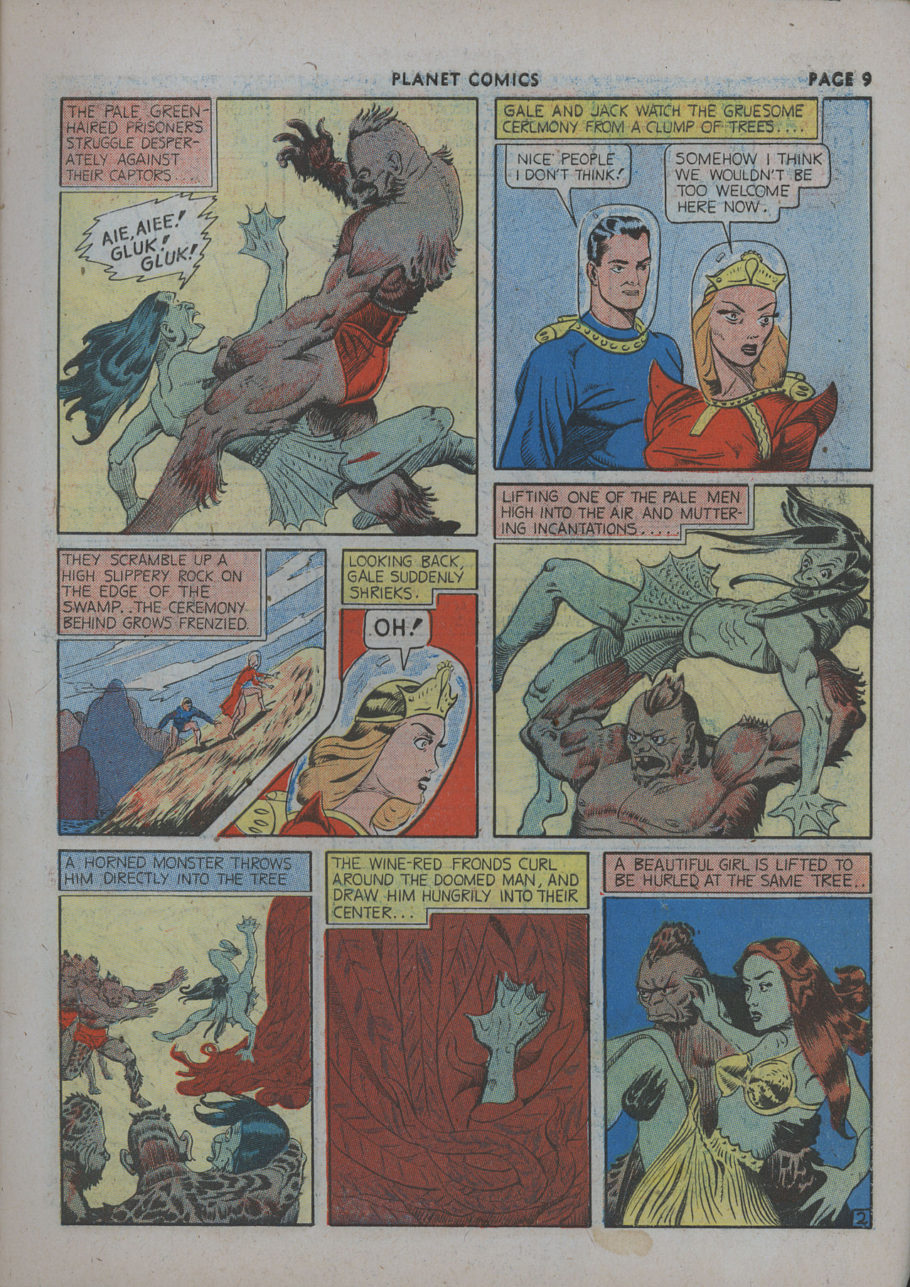 Planet Comics #12 (Fiction House), page 11. Public domain (US).