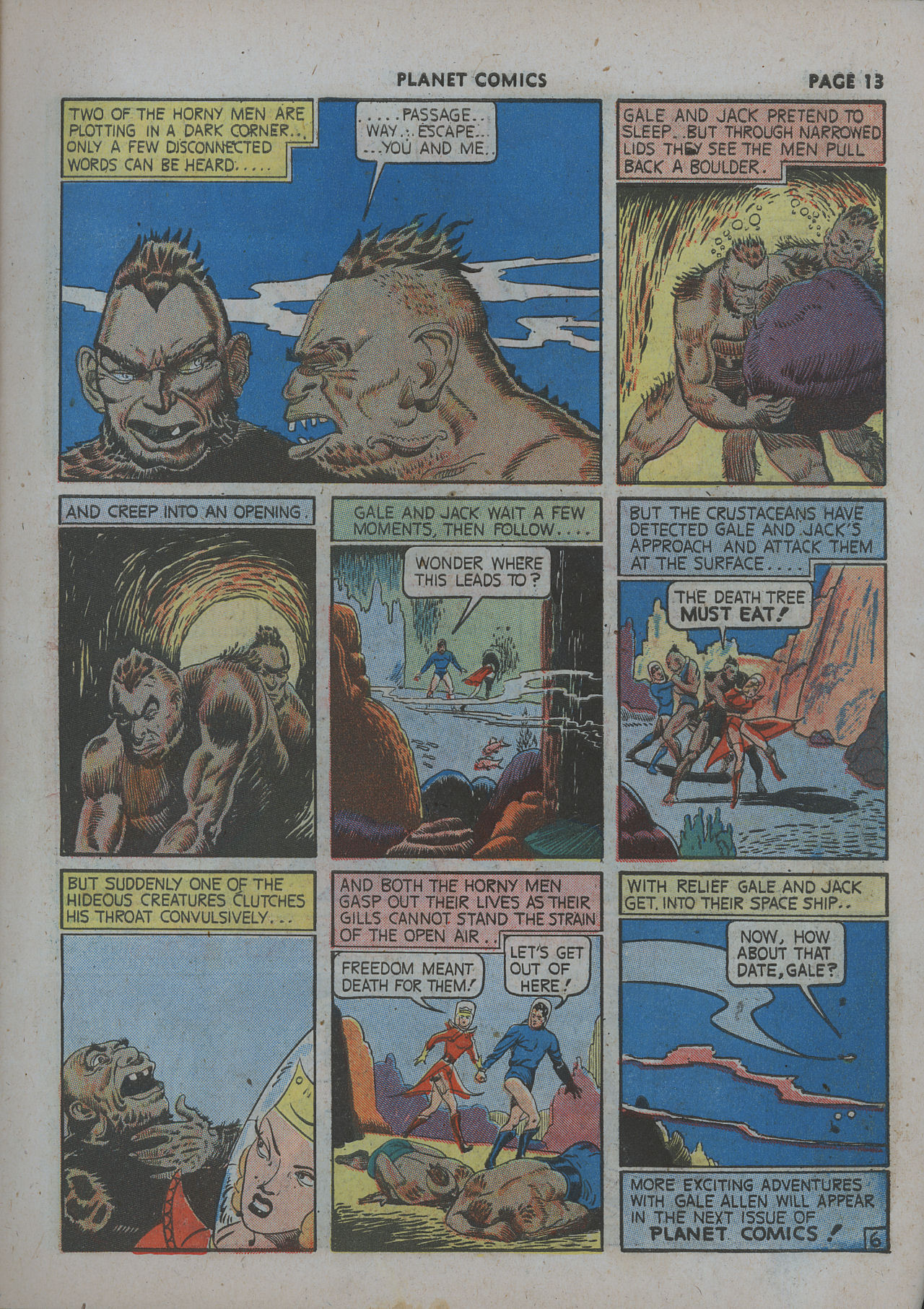 Planet Comics #12 (Fiction House), page 15. Public domain (US).