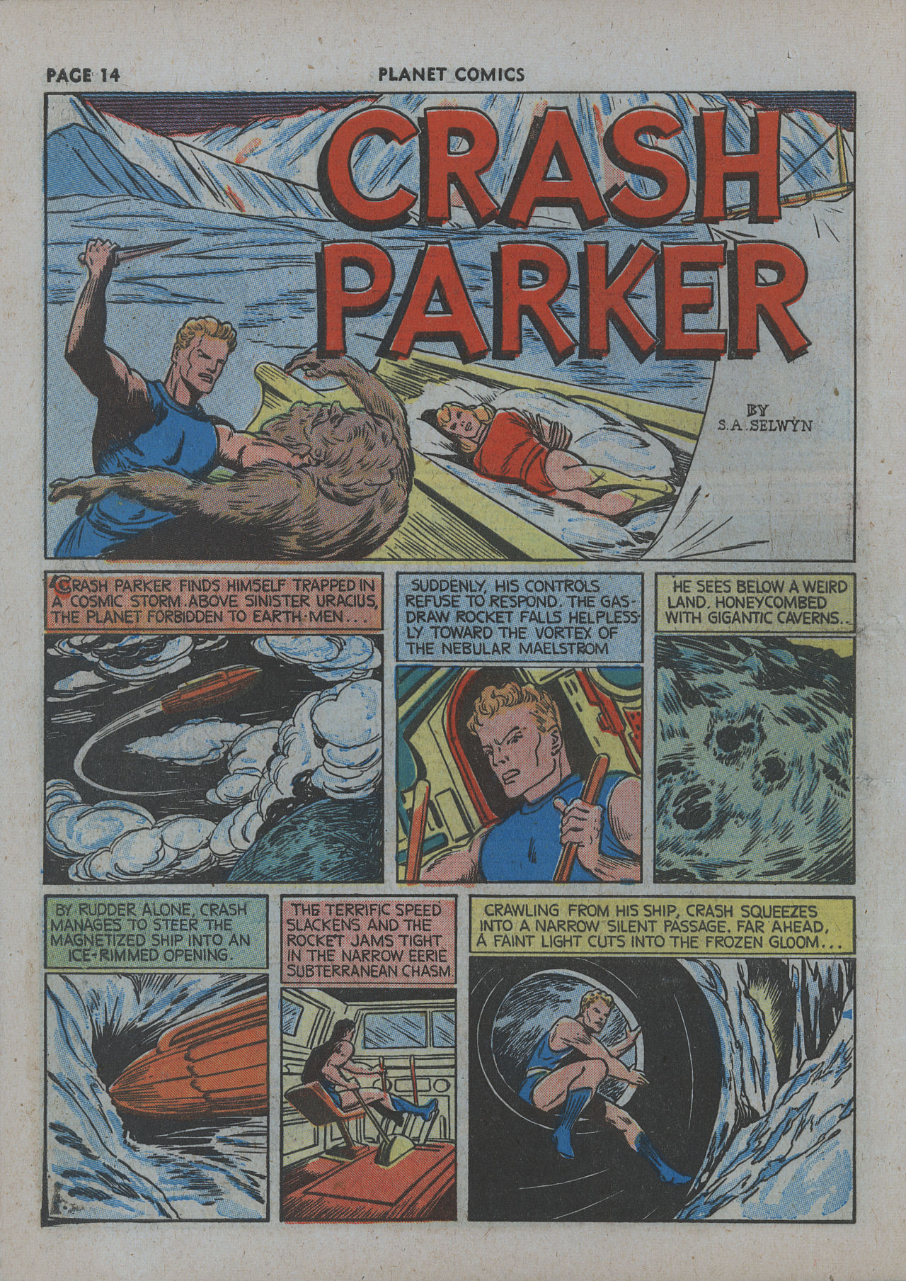 Planet Comics #12 (Fiction House), page 16. Public domain (US).