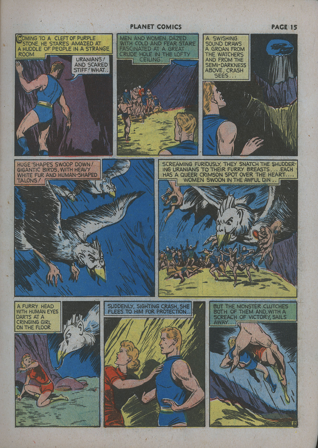 Planet Comics #12 (Fiction House), page 17. Public domain (US).