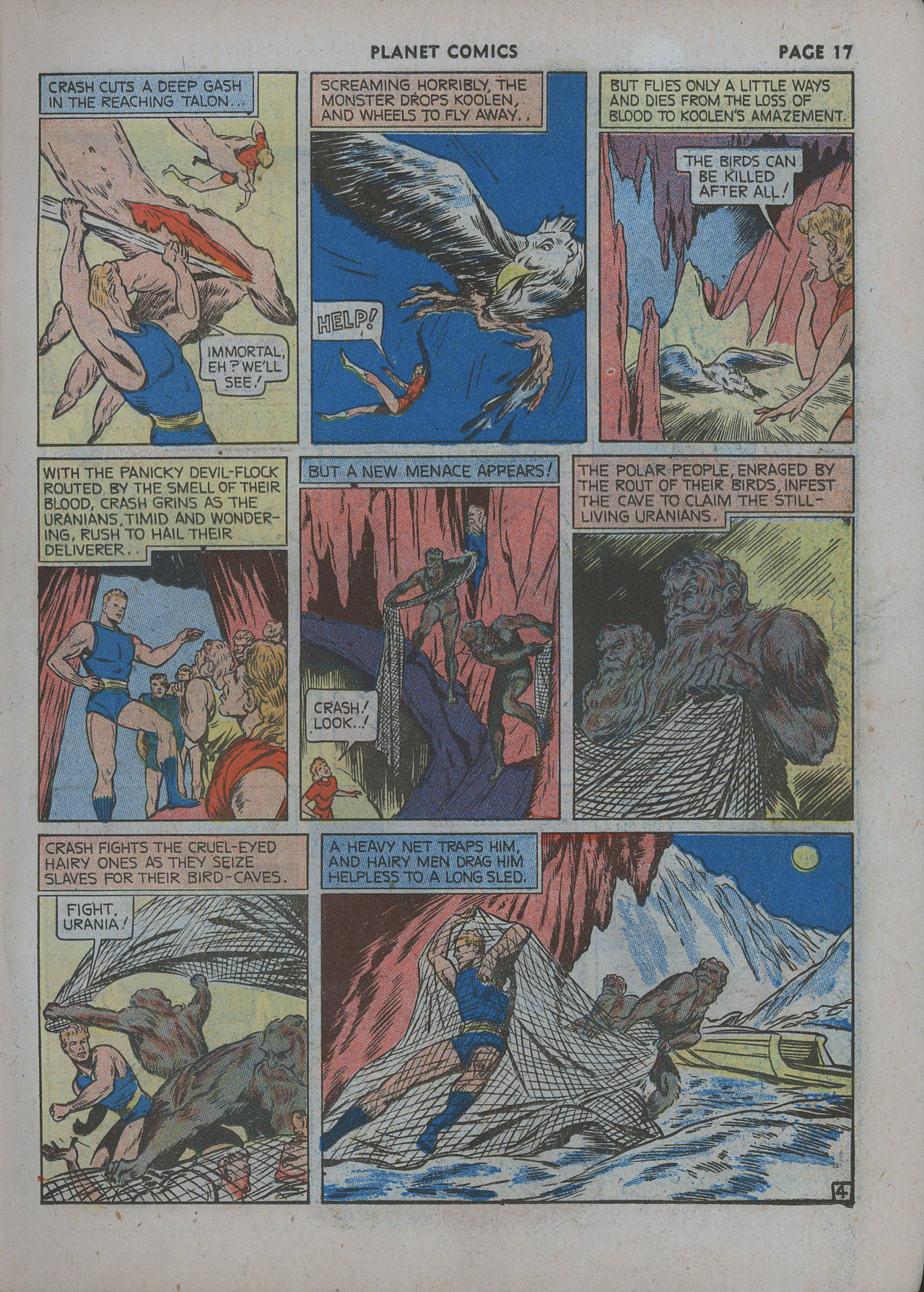 Planet Comics #12 (Fiction House), page 19. Public domain (US).