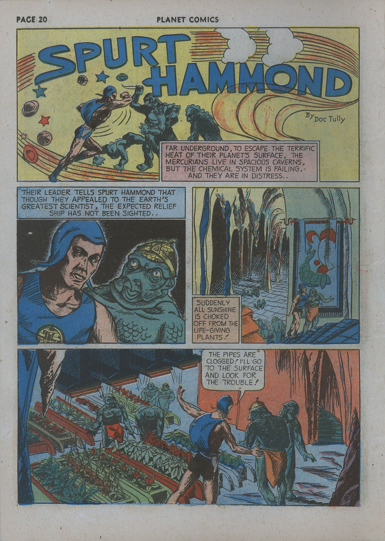 Planet Comics #12 (Fiction House), page 22. Public domain (US).