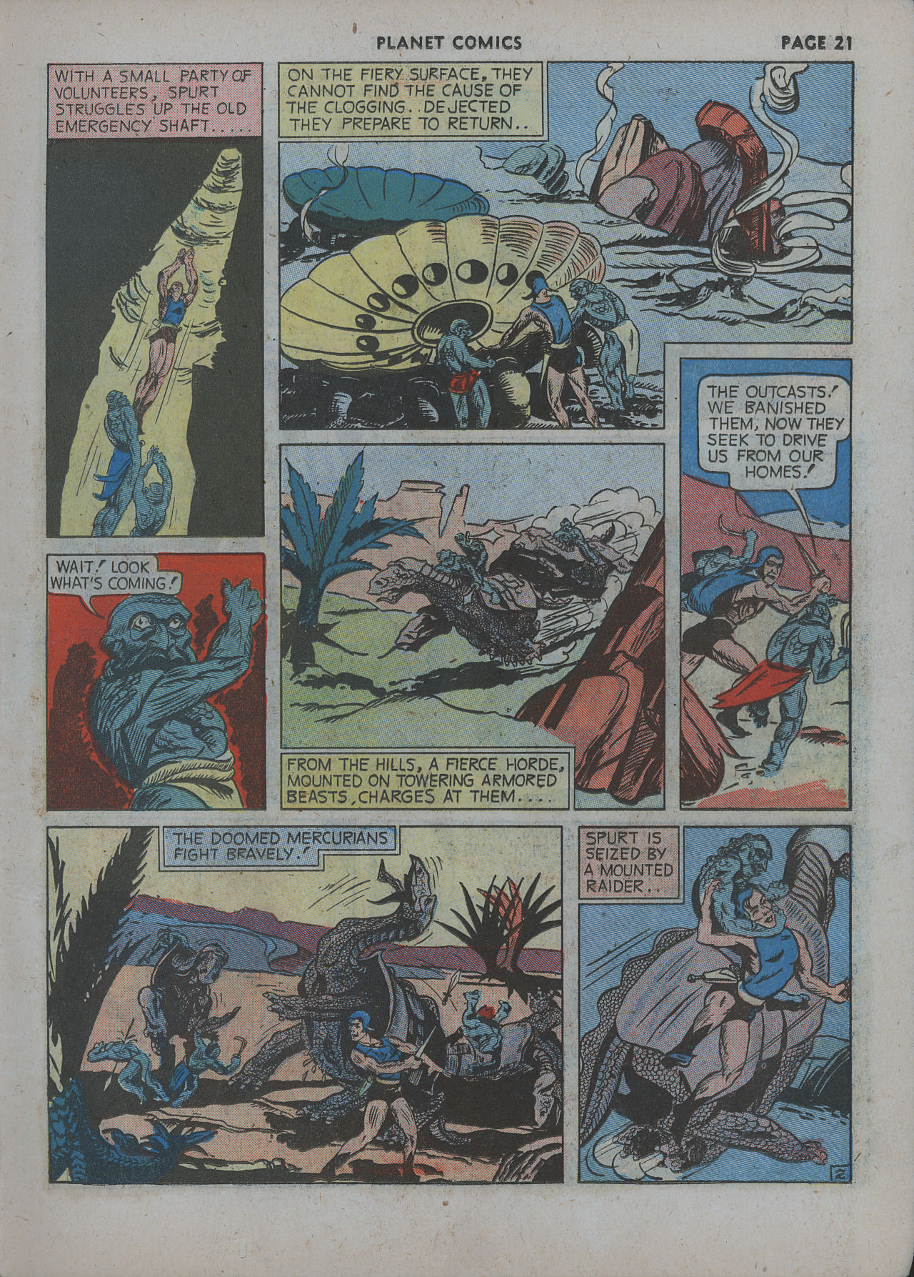 Planet Comics #12 (Fiction House), page 23. Public domain (US).