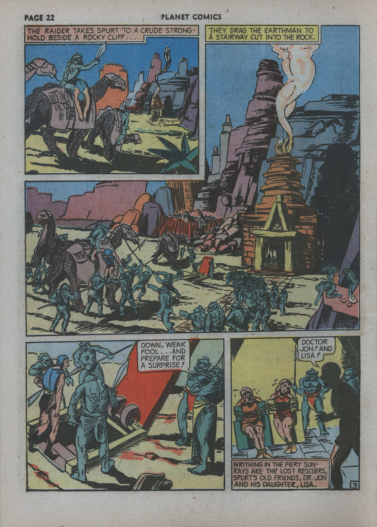Planet Comics #12 (Fiction House), page 24. Public domain (US).