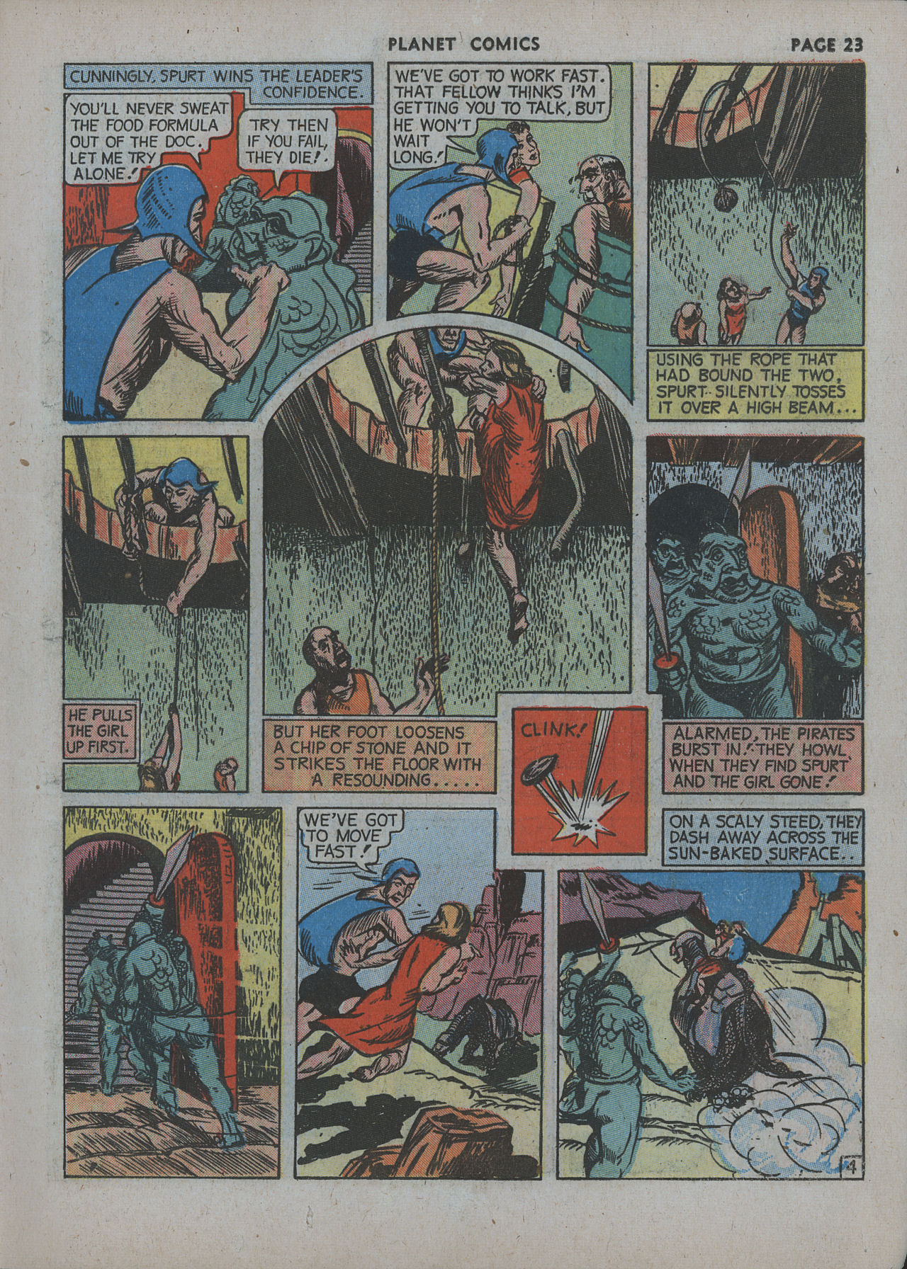 Planet Comics #12 (Fiction House), page 25. Public domain (US).