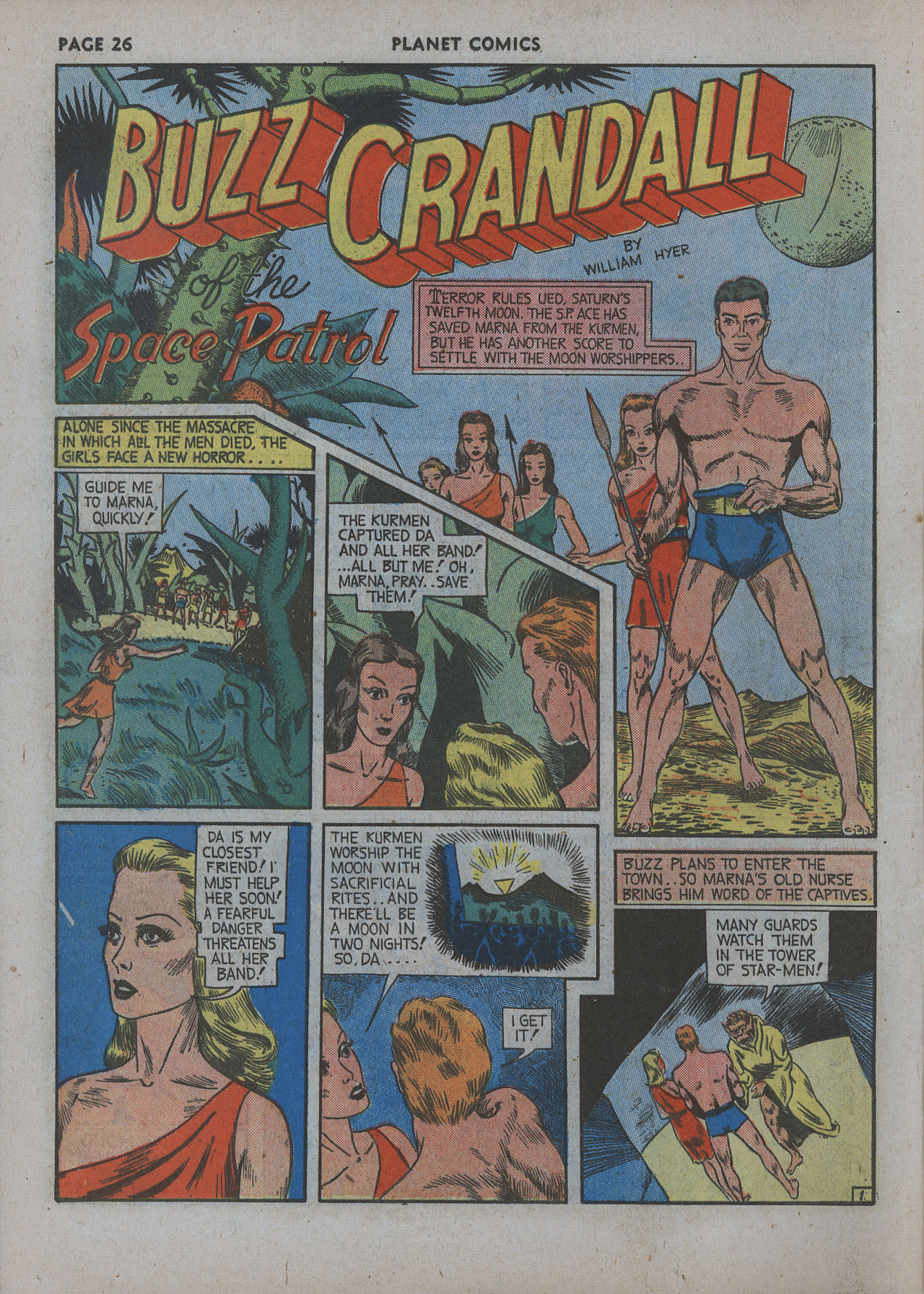 Planet Comics #12 (Fiction House), page 28. Public domain (US).