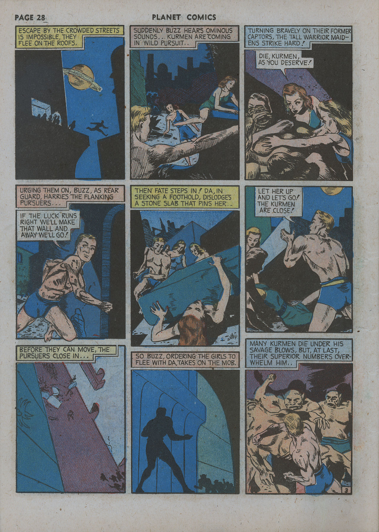 Planet Comics #12 (Fiction House), page 30. Public domain (US).