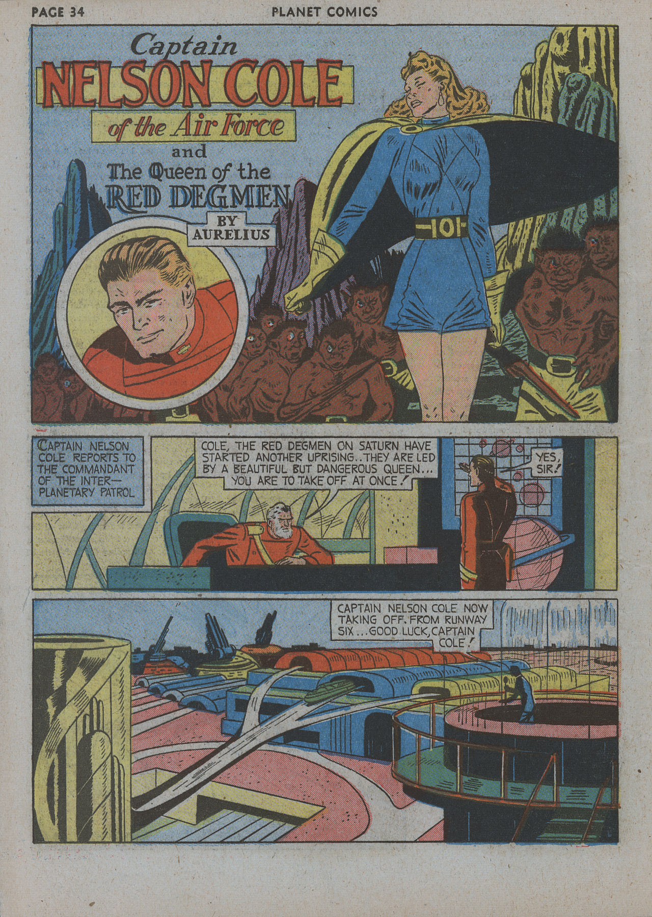 Planet Comics #12 (Fiction House), page 36. Public domain (US).