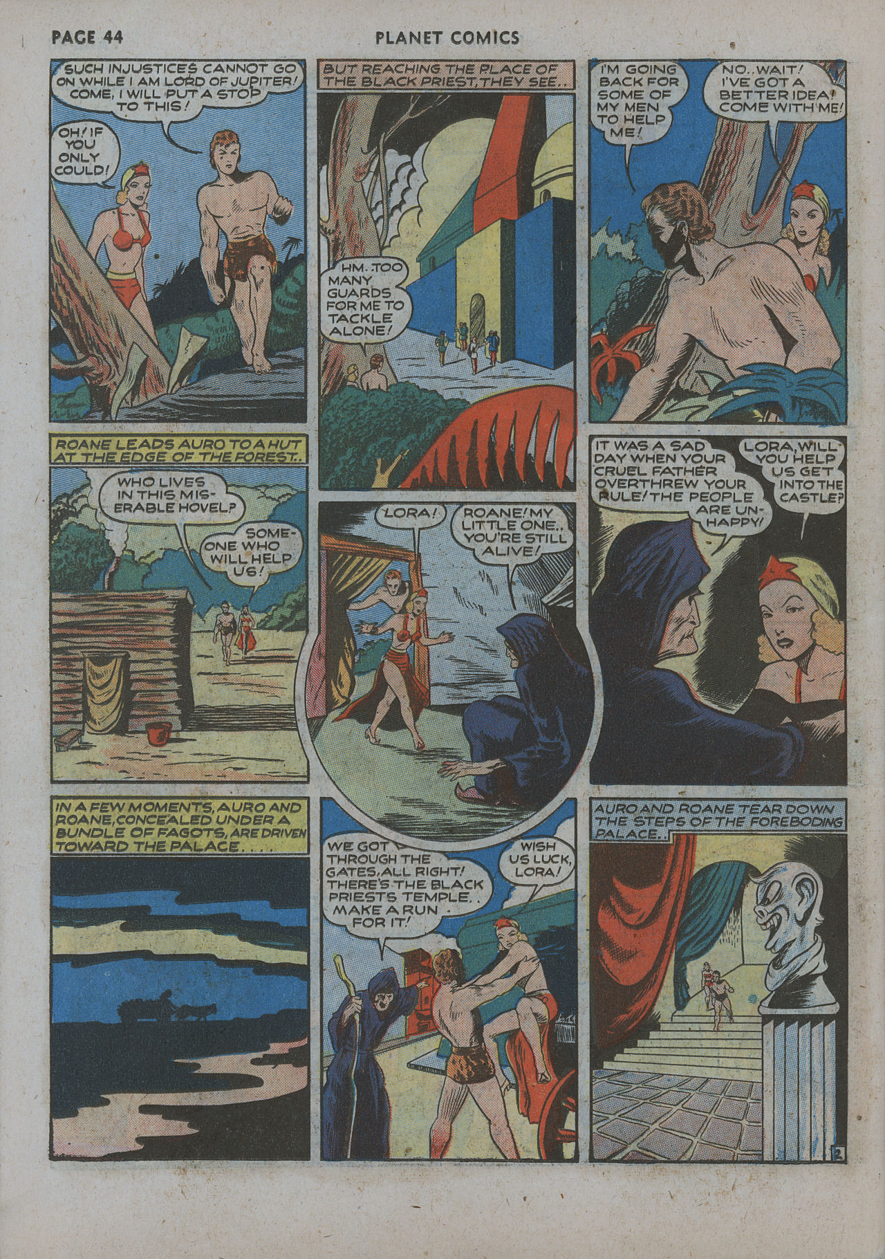 Planet Comics #12 (Fiction House), page 46. Public domain (US).