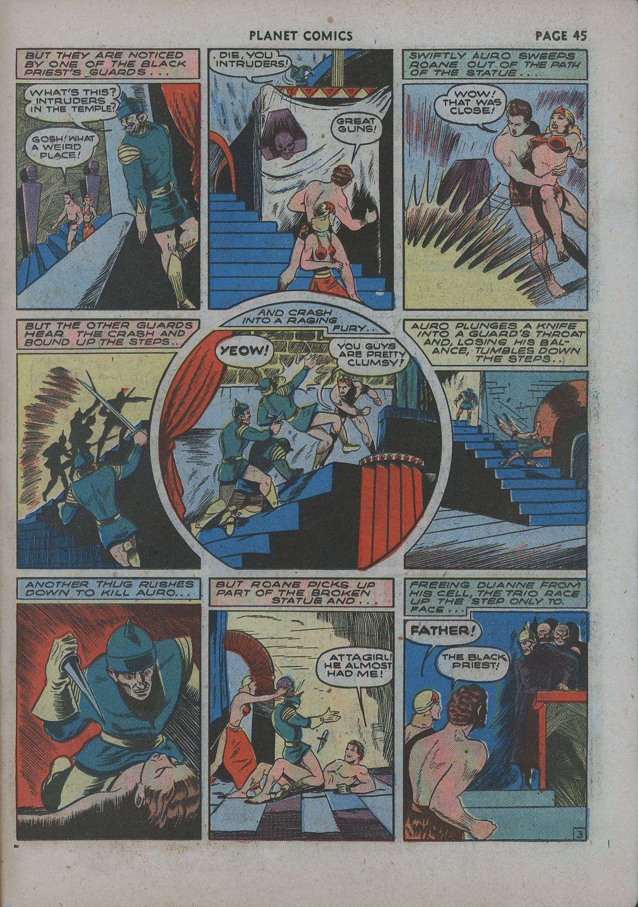 Planet Comics #12 (Fiction House), page 47. Public domain (US).