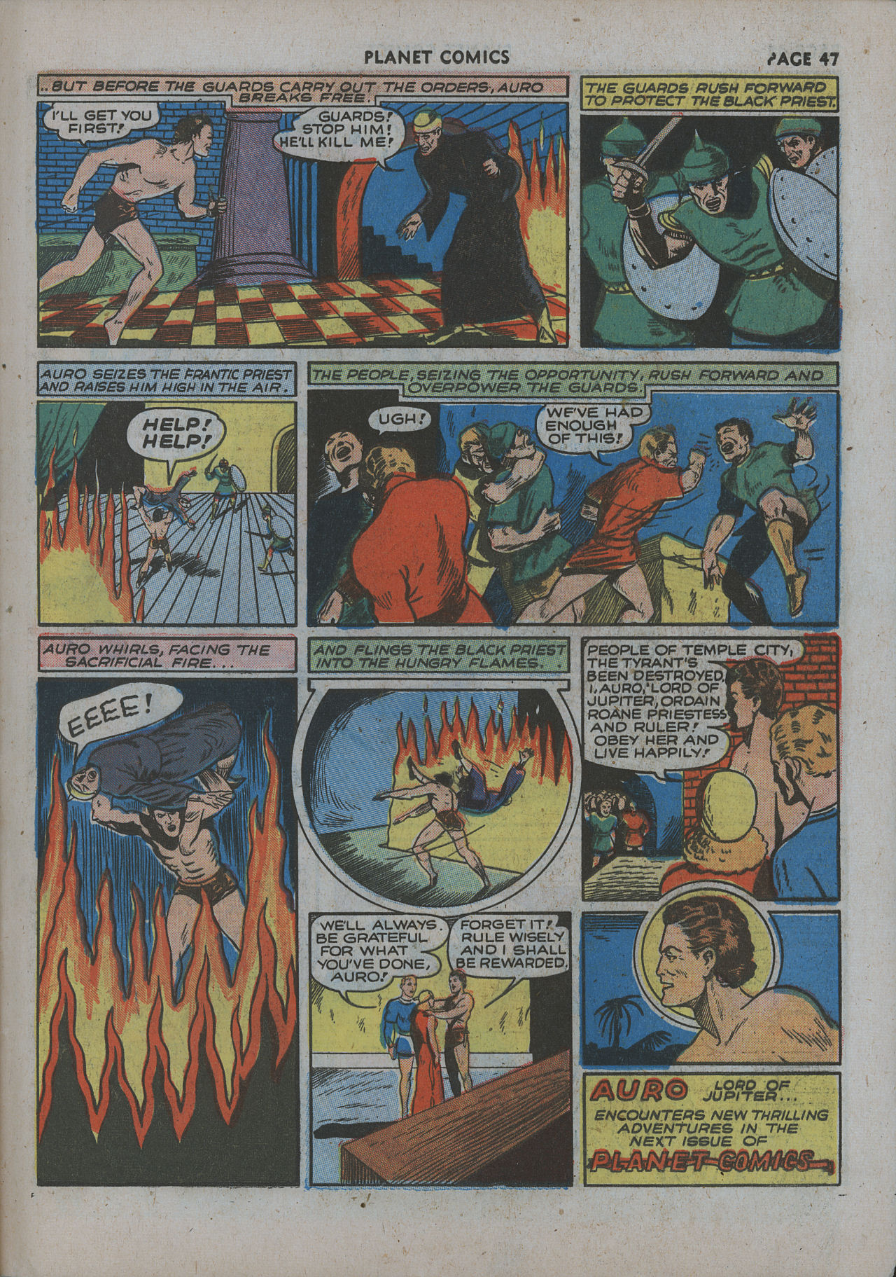 Planet Comics #12 (Fiction House), page 49. Public domain (US).