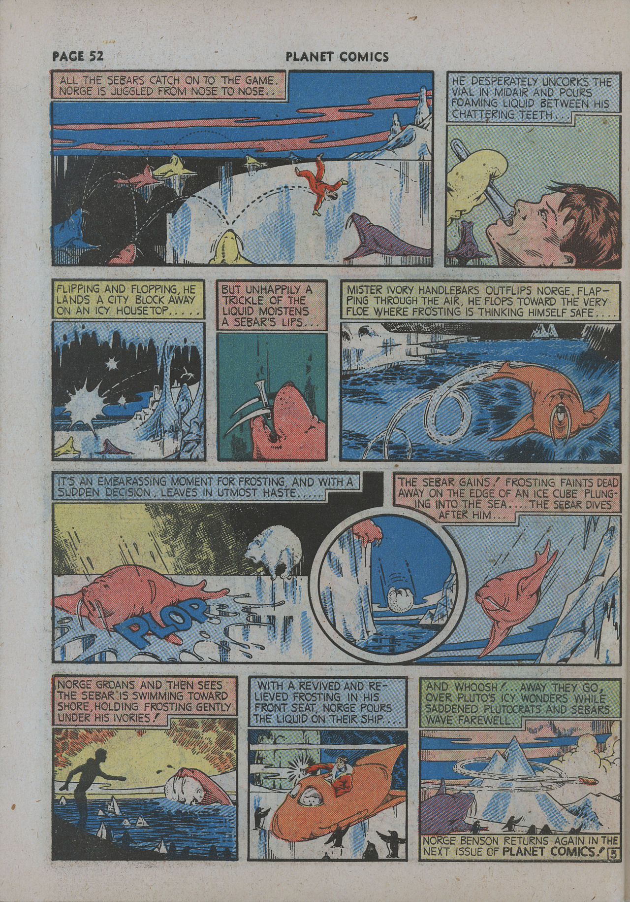 Planet Comics #12 (Fiction House), page 54. Public domain (US).