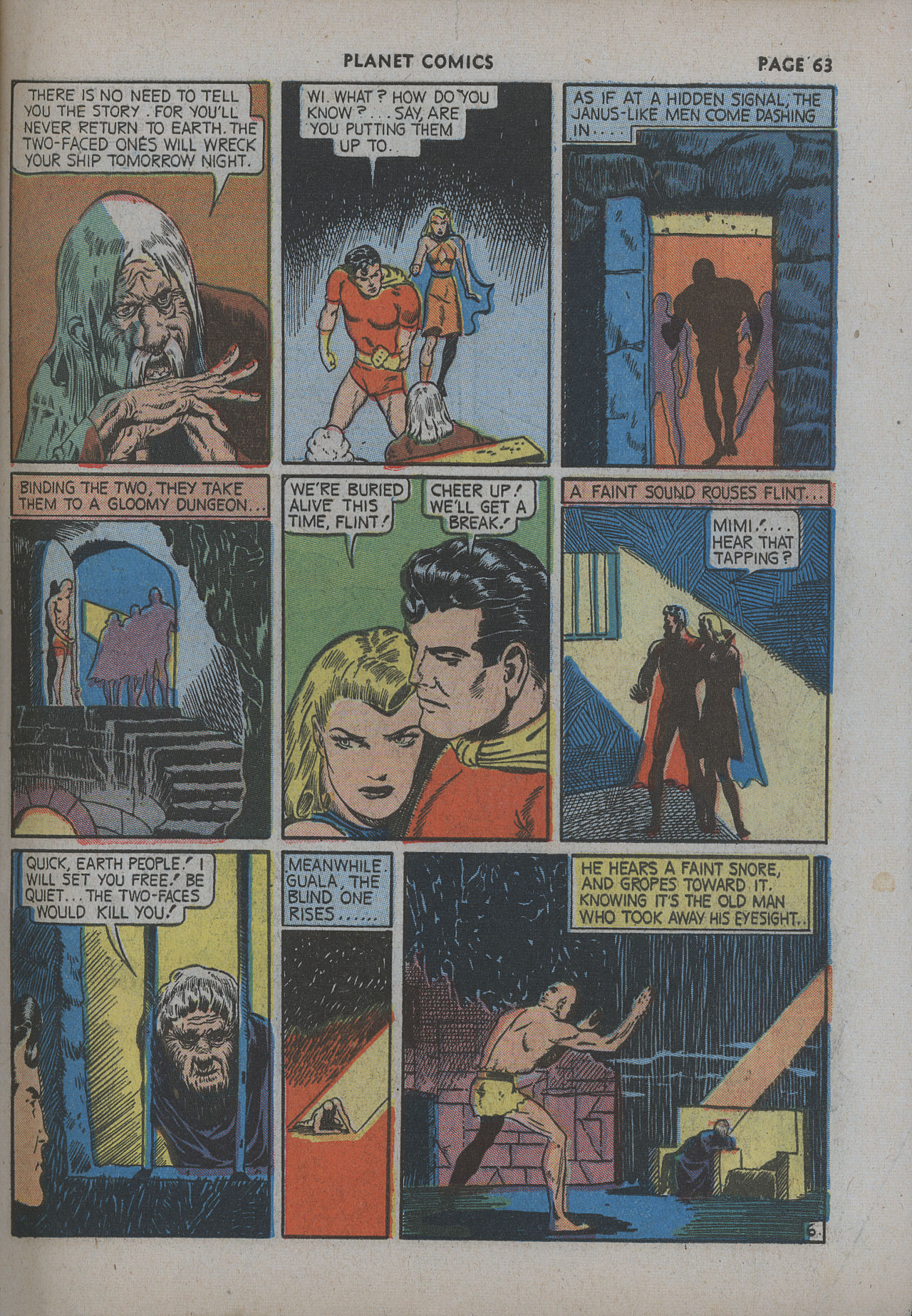 Planet Comics #12 (Fiction House), page 65. Public domain (US).