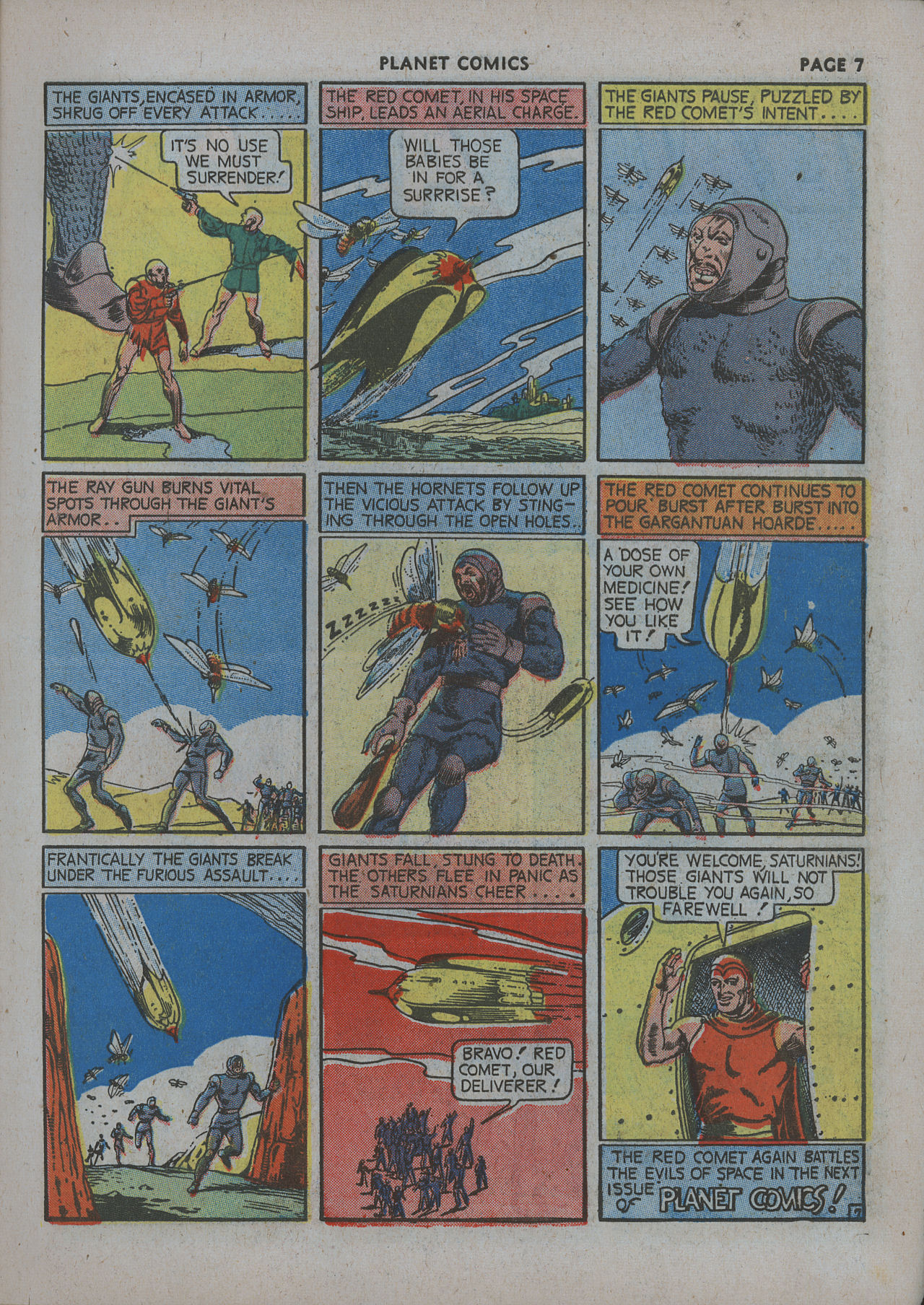 Planet Comics #12 (Fiction House), page 9. Public domain (US).