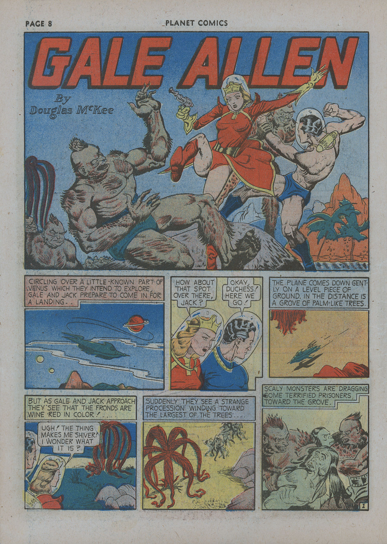 Planet Comics #12 (Fiction House), page 10. Public domain (US).