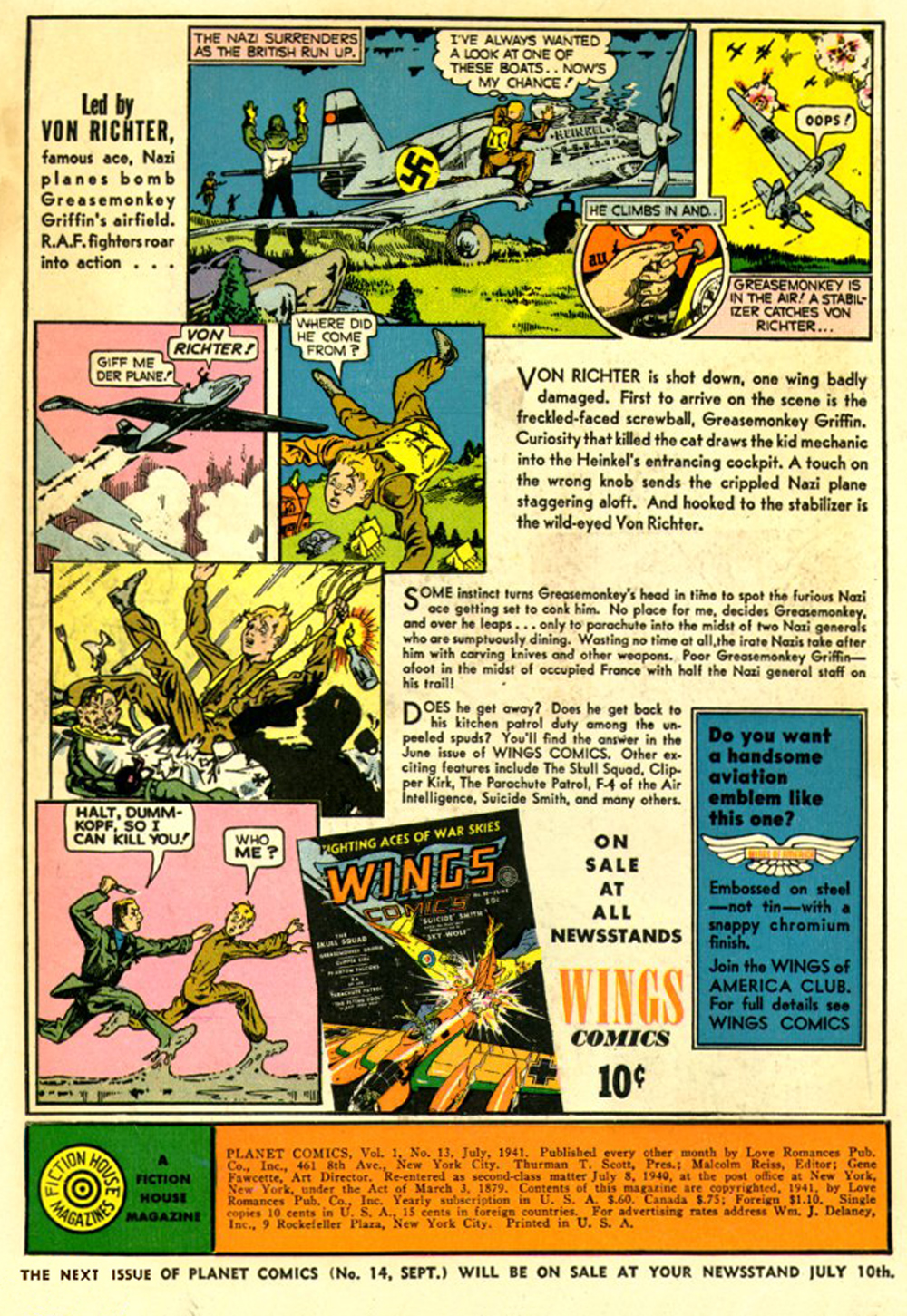 Planet Comics #13 (Fiction House), page 3. Public domain (US).