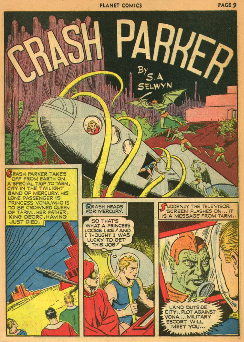 Planet Comics #13 (Fiction House), page 12. Public domain (US).